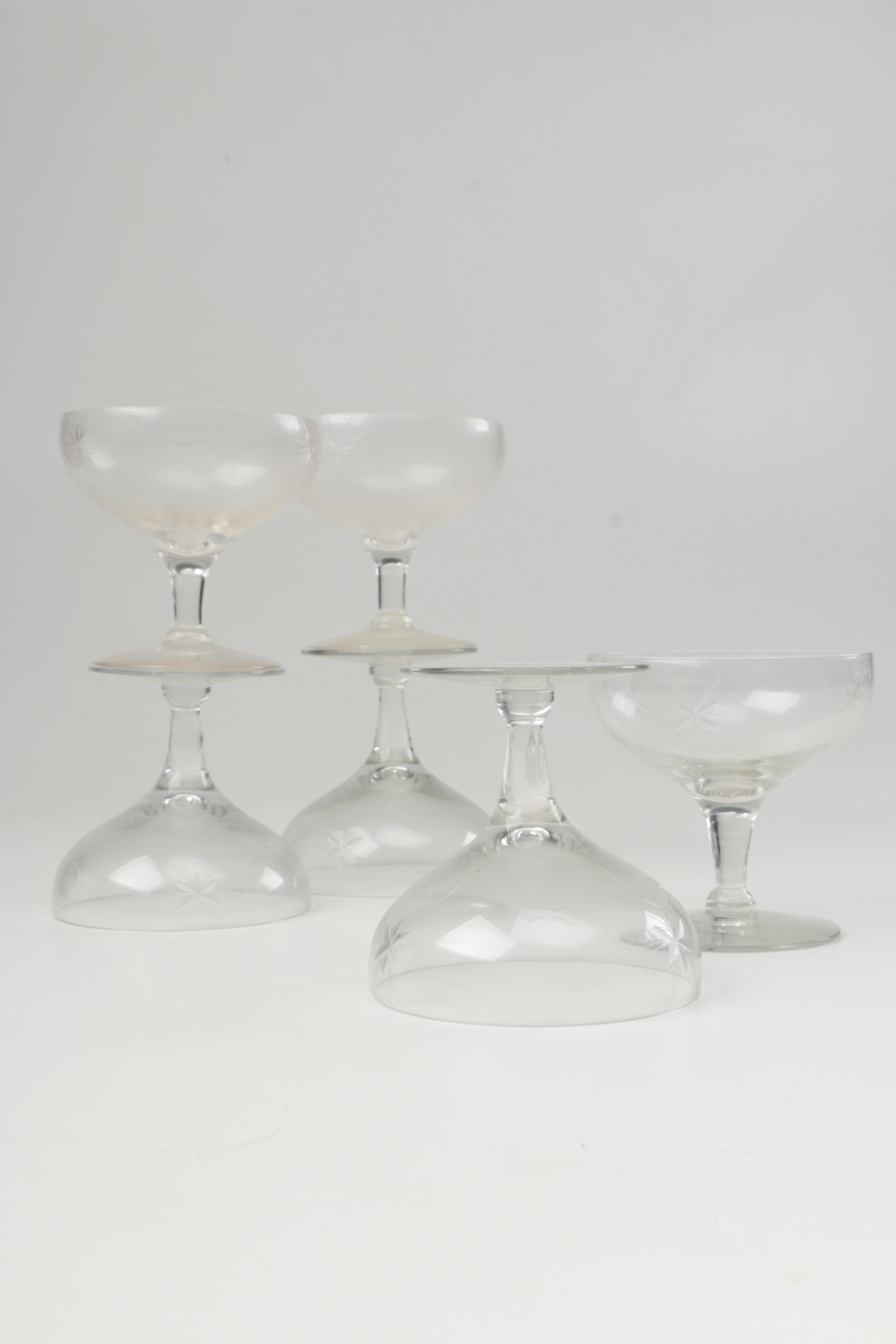 Vintage Sherbet and Wine Glasses