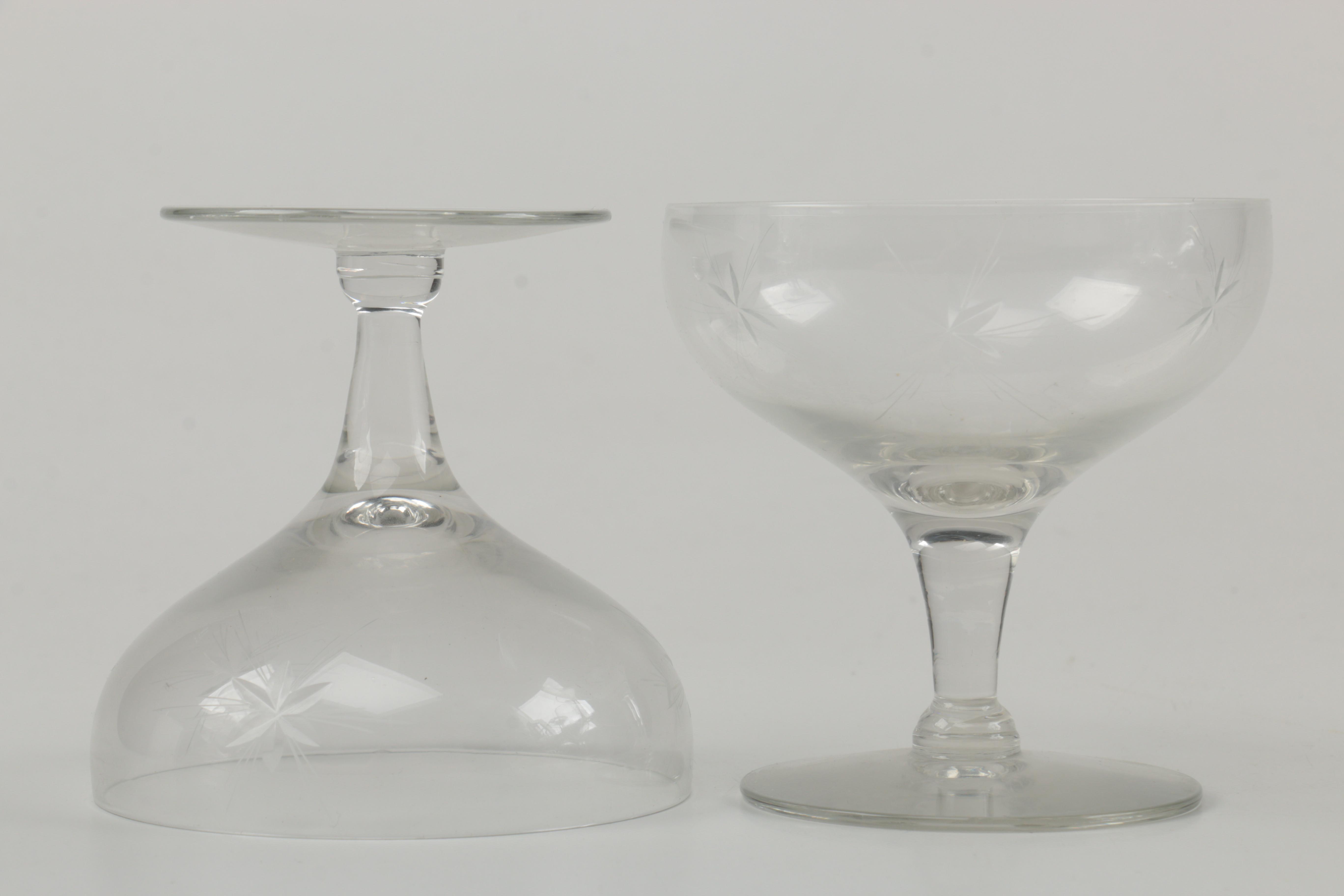 Vintage Sherbet and Wine Glasses