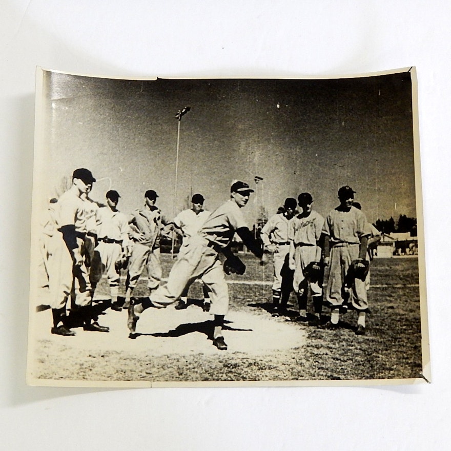 Original 1942 Bob Feller Wire Photograph