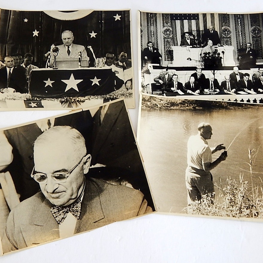 Original 1940s President Truman and General Eisenhower Photographs
