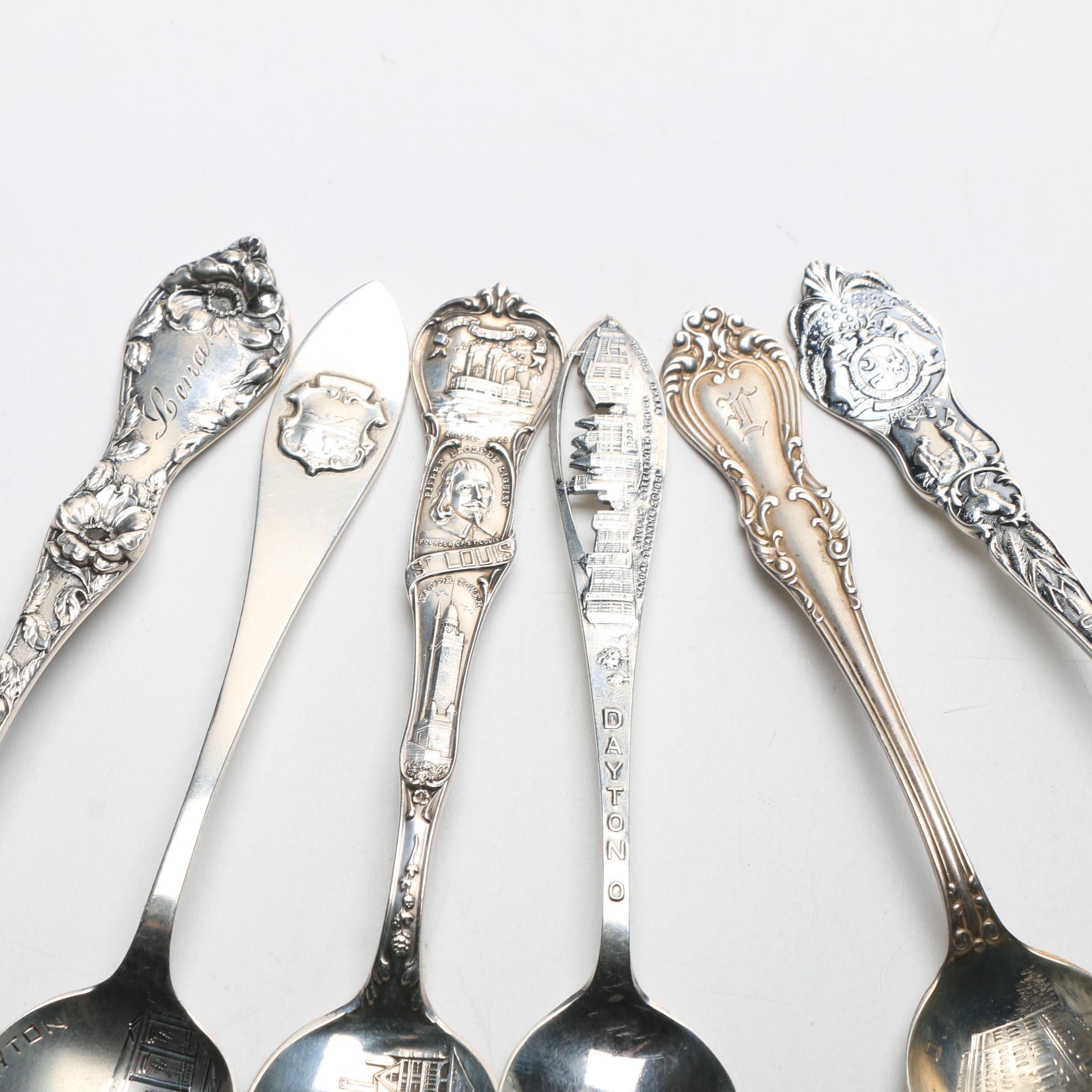 Eleven Sterling Silver Souvenir Spoons