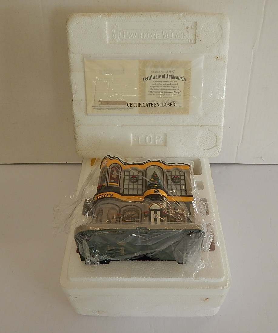 Hawthorne Village "The Steelers Souvenir Shop" Figurine