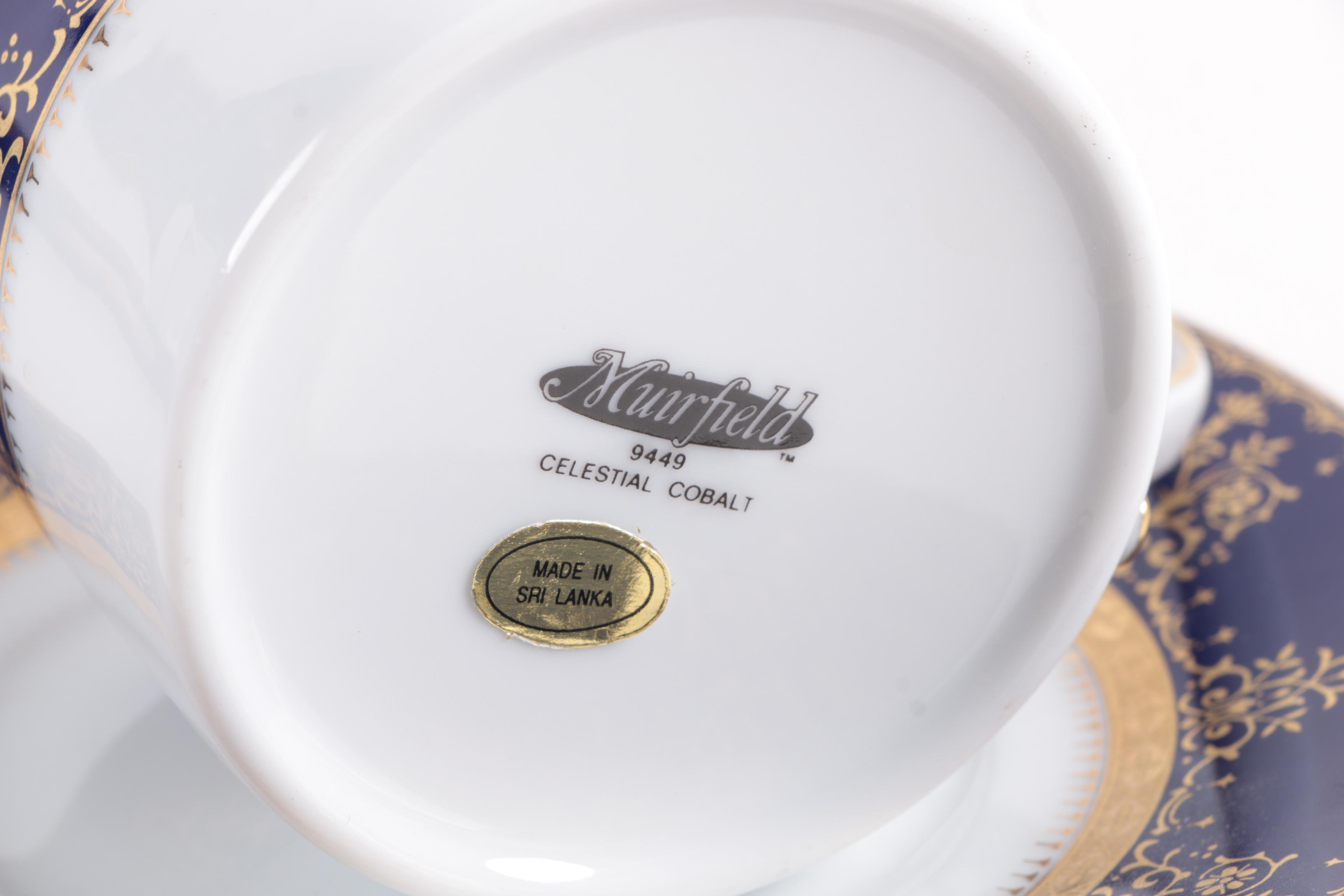 Tea Pots and Tea Cups with Tray Featuring Villeroy & Boch