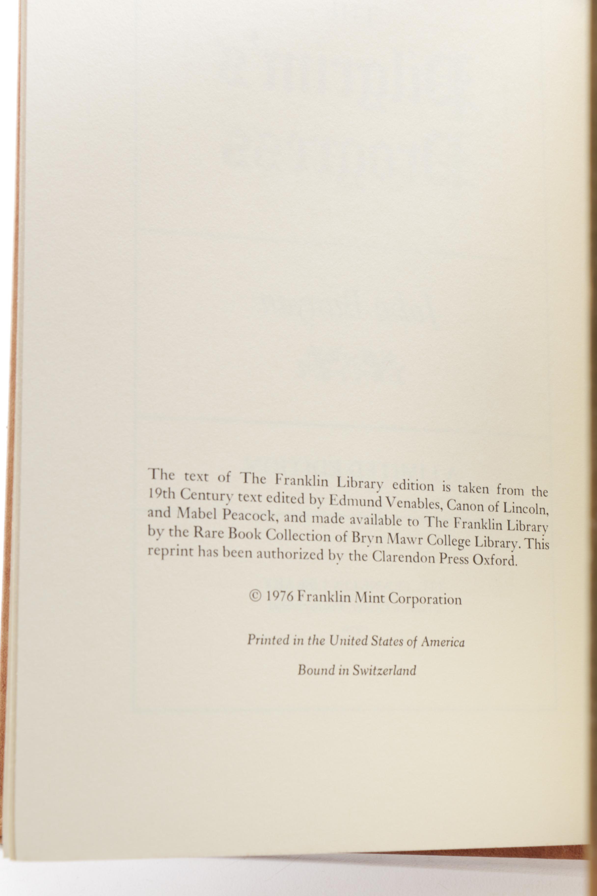 Franklin Library "100 Greatest Books of All Time" Religious Works