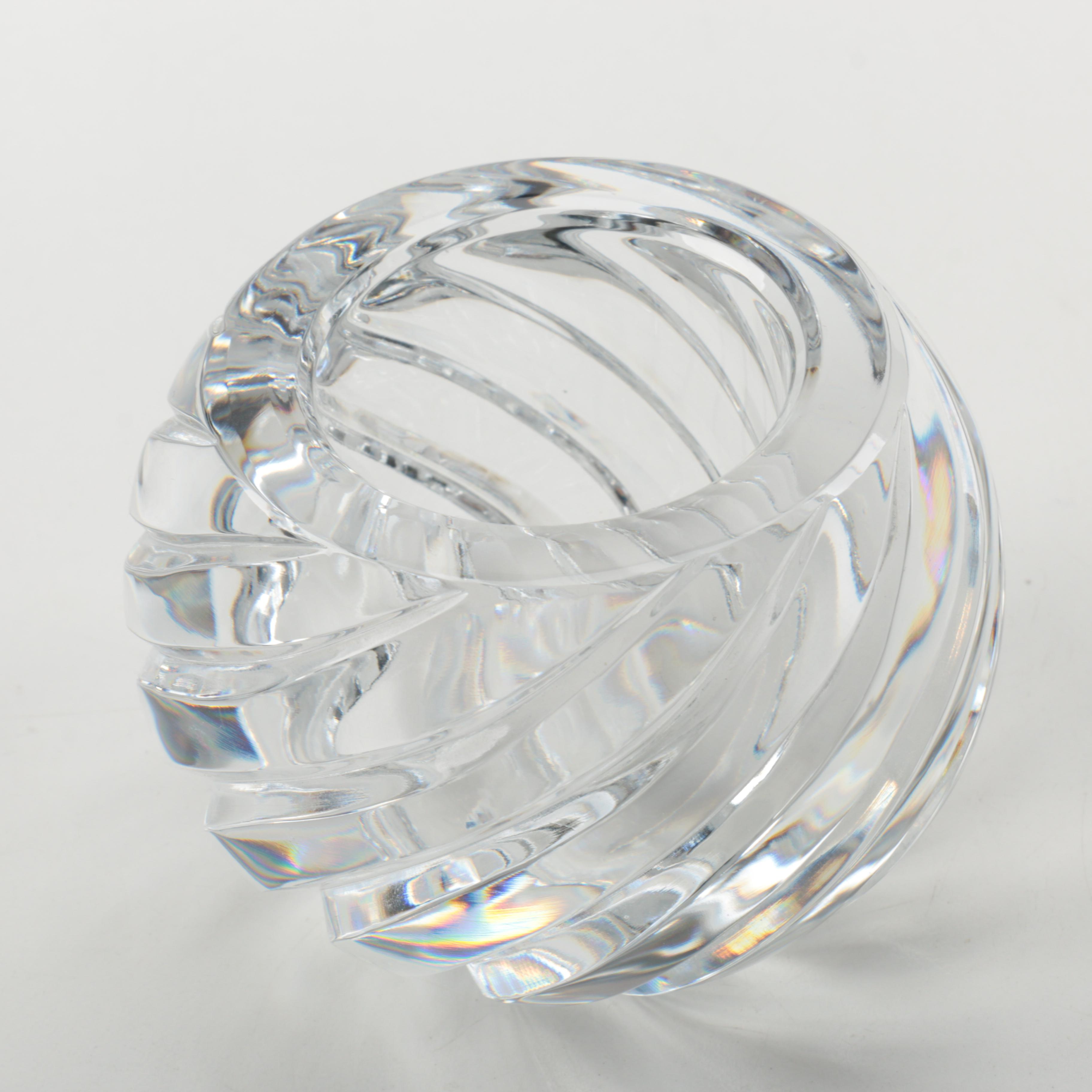 Assorted Crystal Vases and Votive Candle Holder