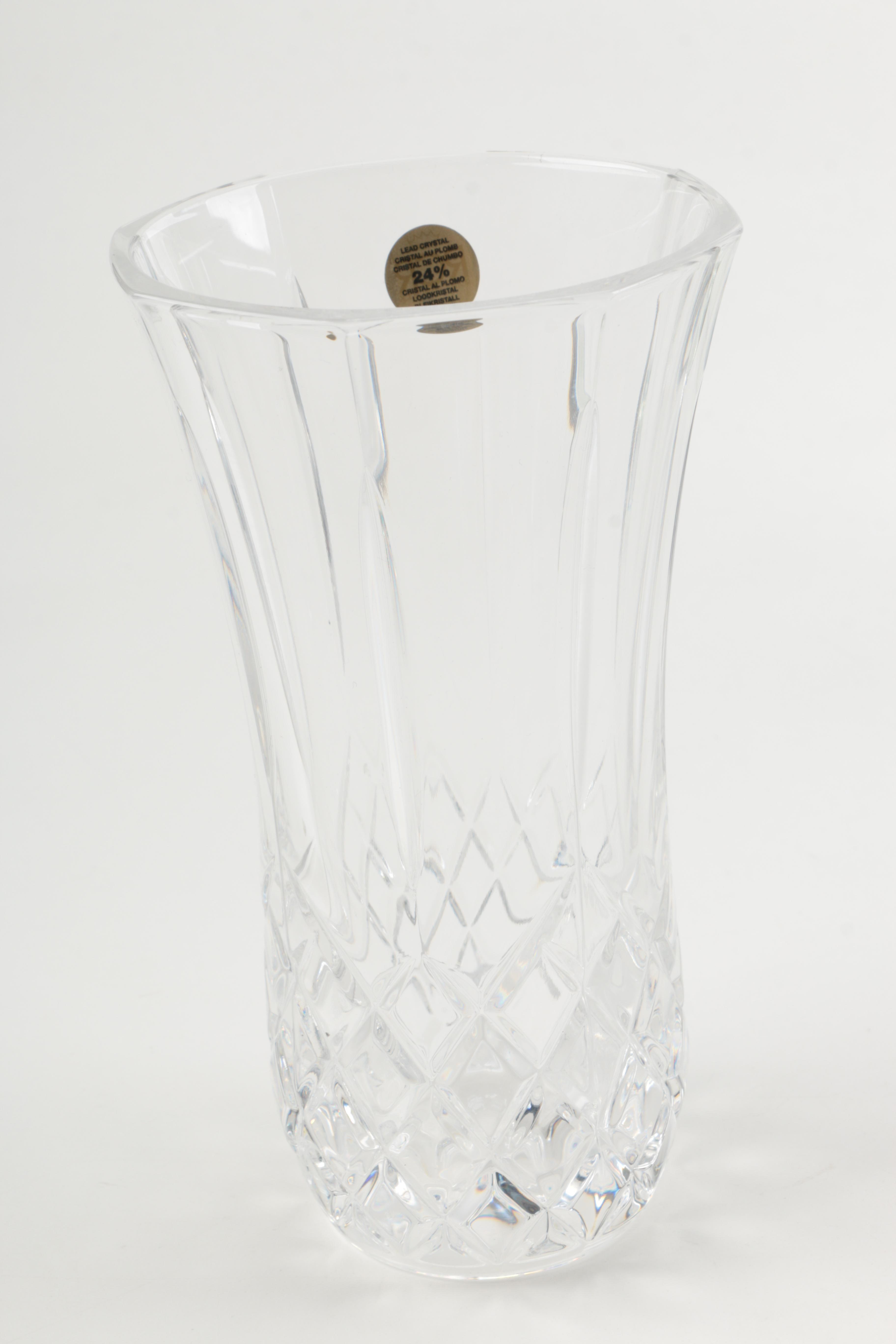 Assorted Crystal Vases and Votive Candle Holder