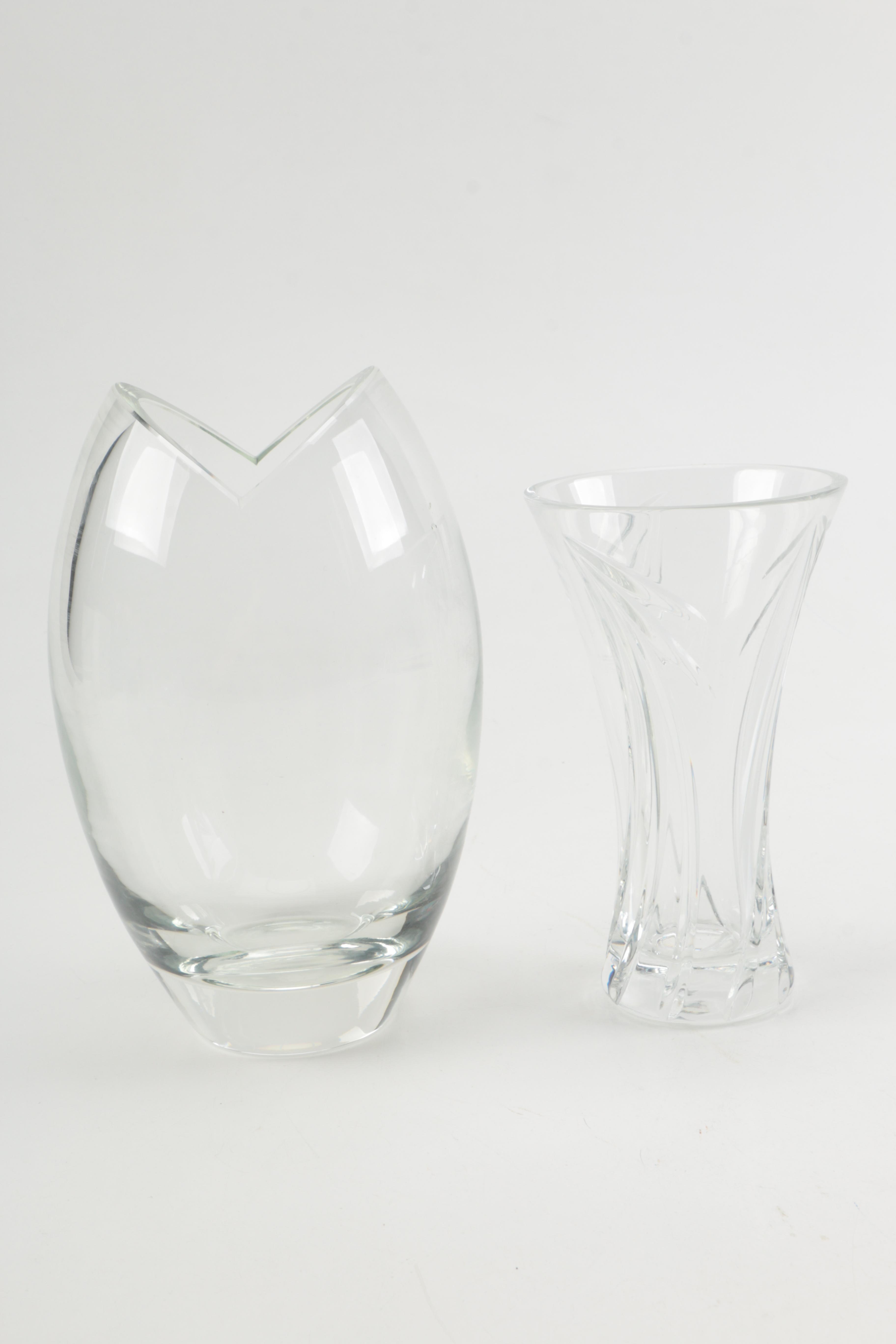 Assorted Crystal Vases and Votive Candle Holder