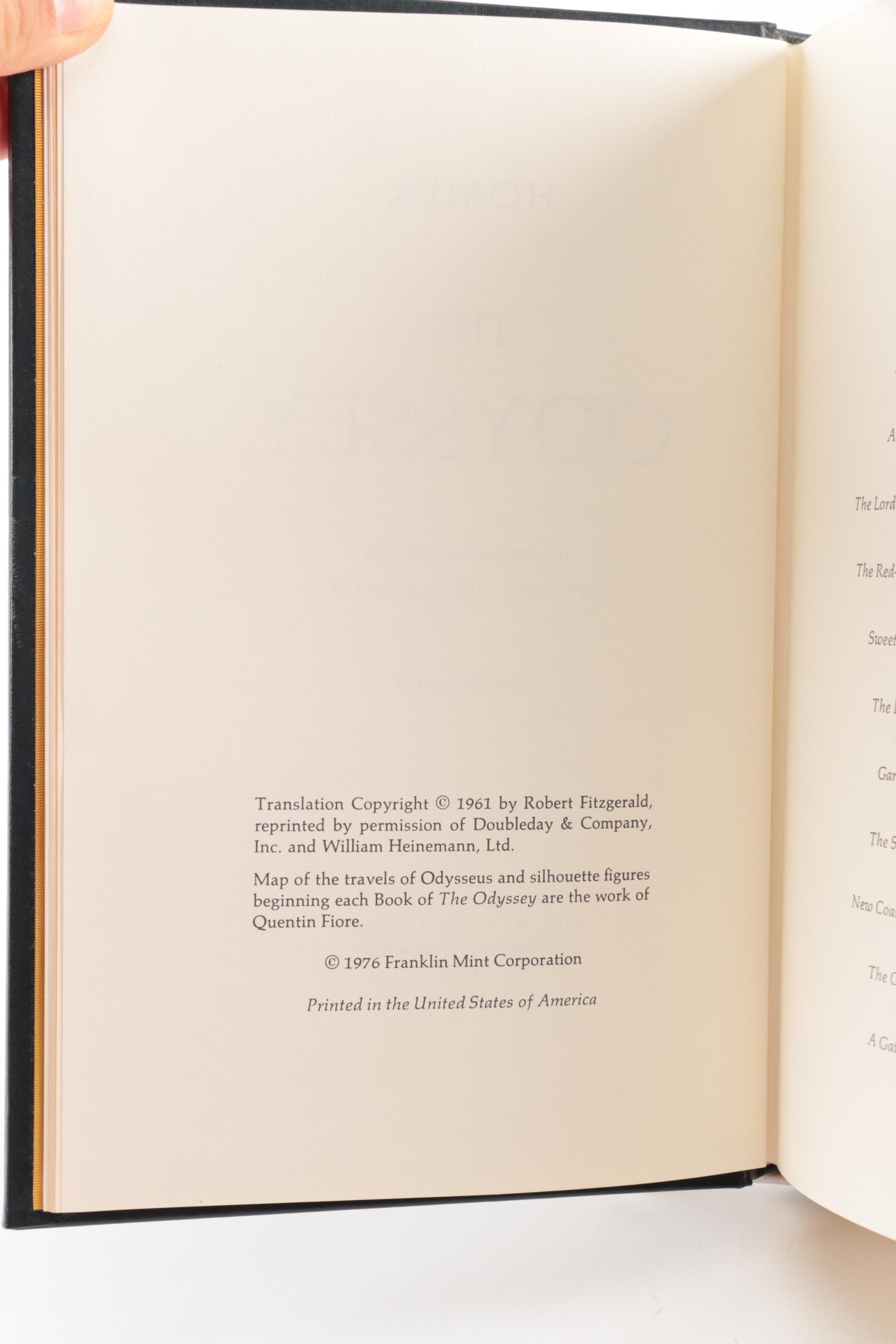 Franklin Library "100 Greatest Books of All Time" Greek Classics