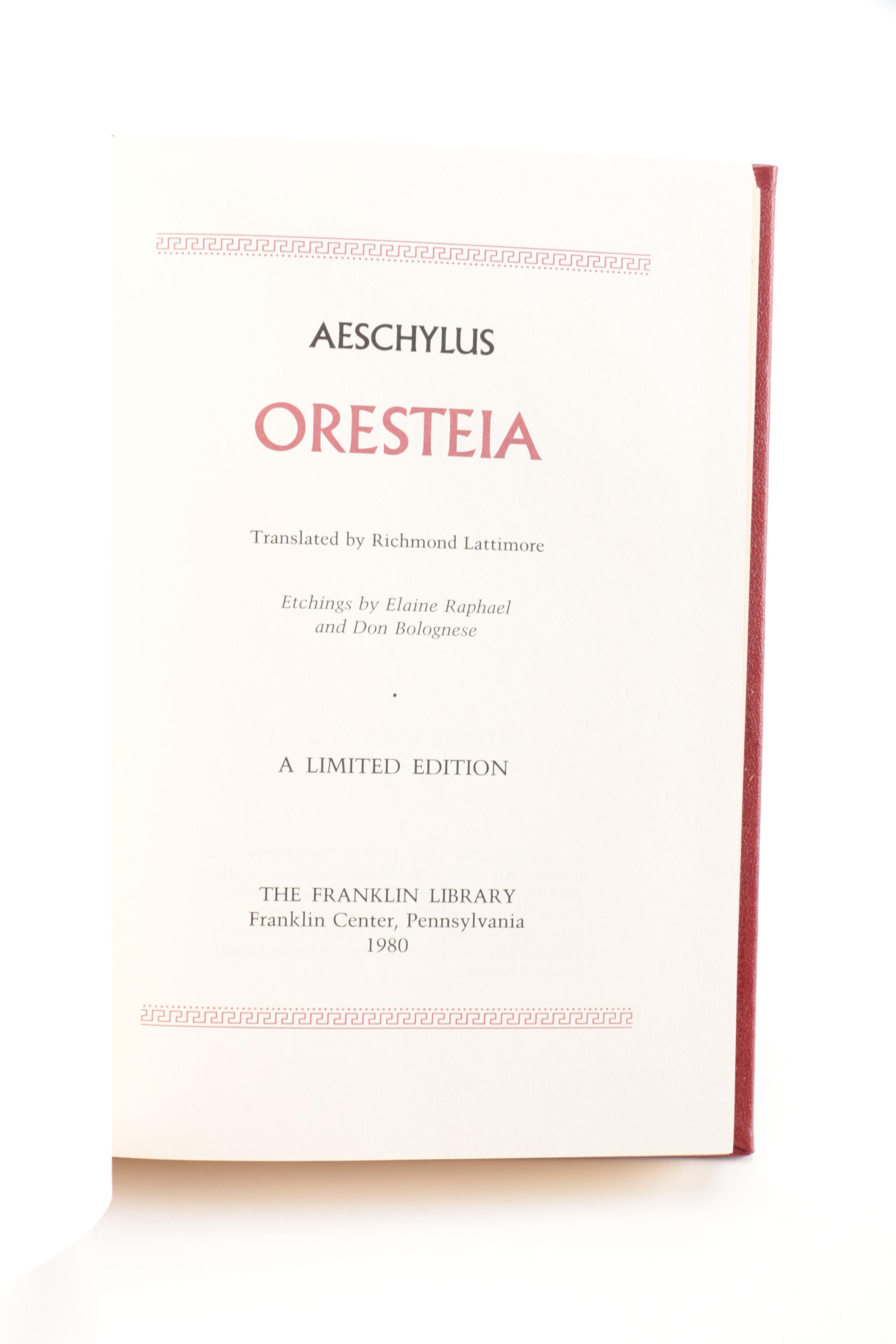 Franklin Library "100 Greatest Books of All Time" Greek Classics