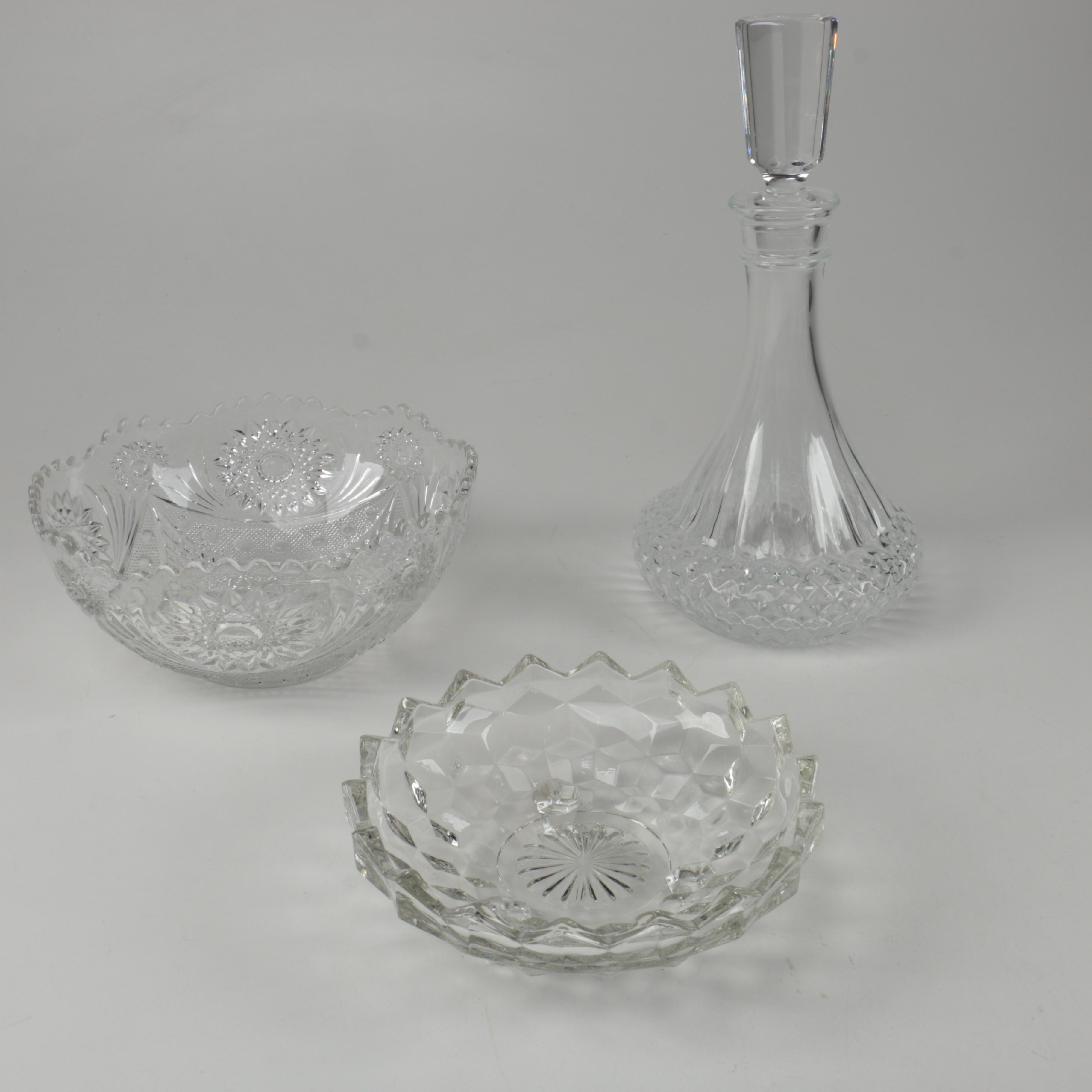Assortment of Crystal Serveware