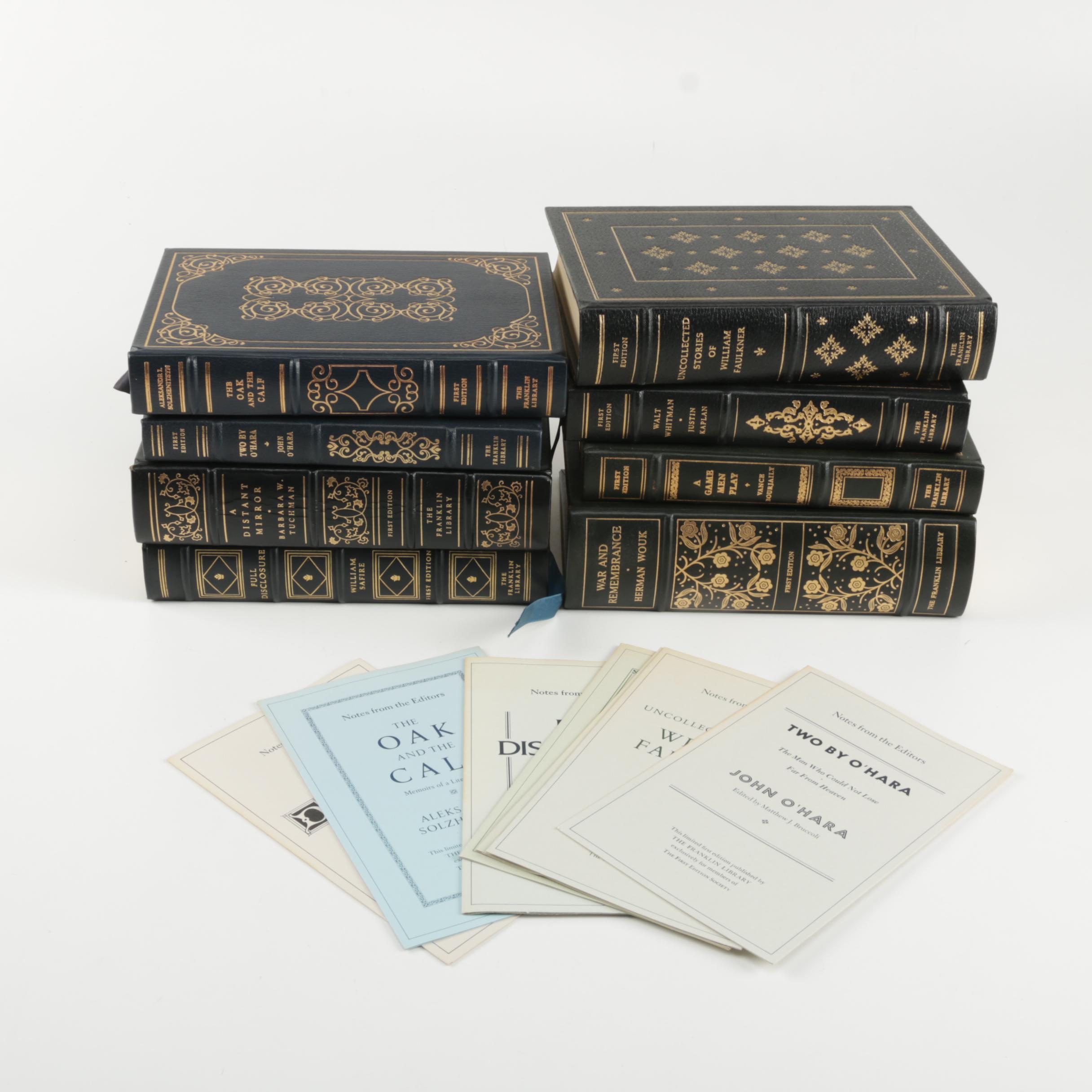 Franklin Library Limited First Editions featuring Faulkner and Solzhenitsyn