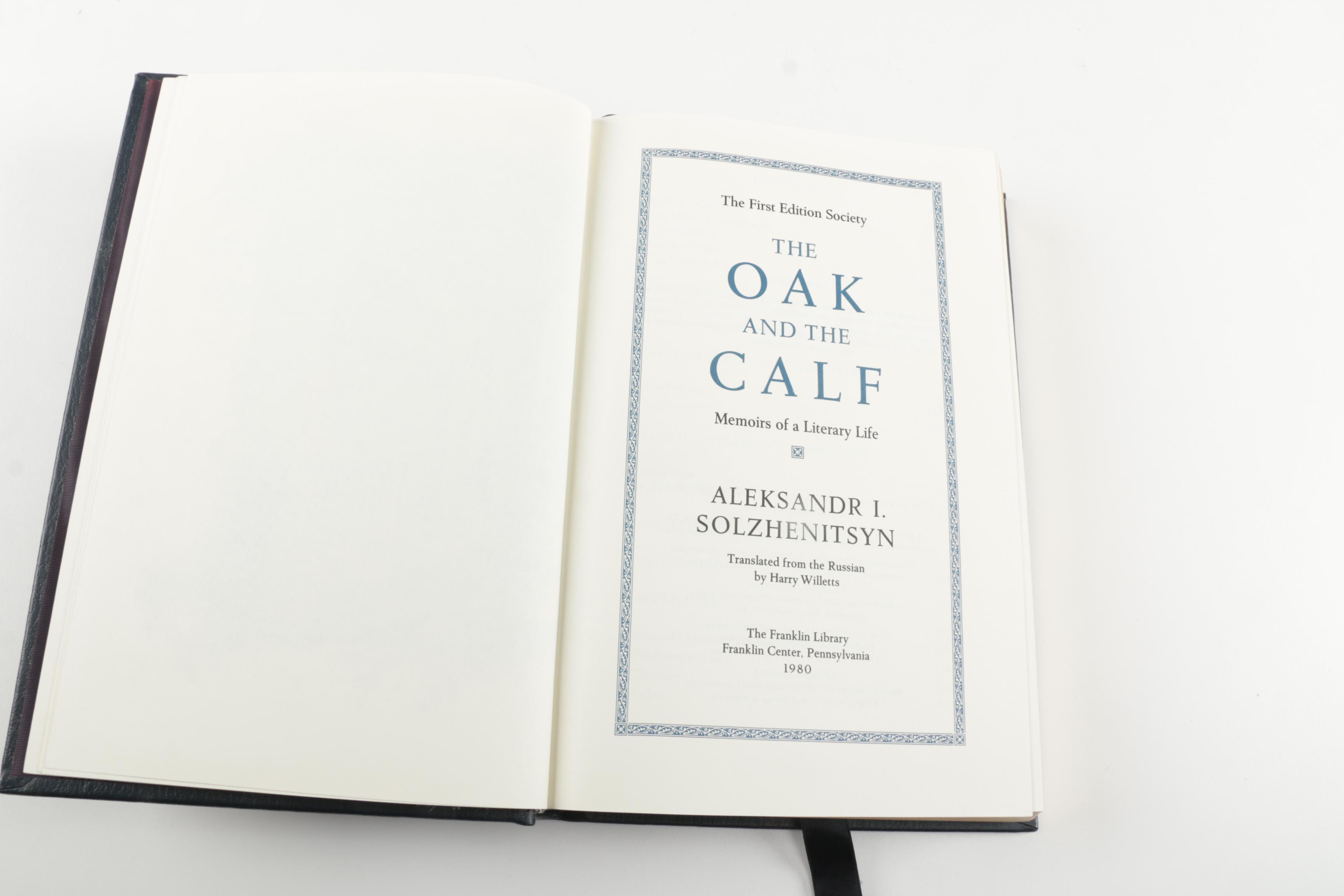 Franklin Library Limited First Editions featuring Faulkner and Solzhenitsyn
