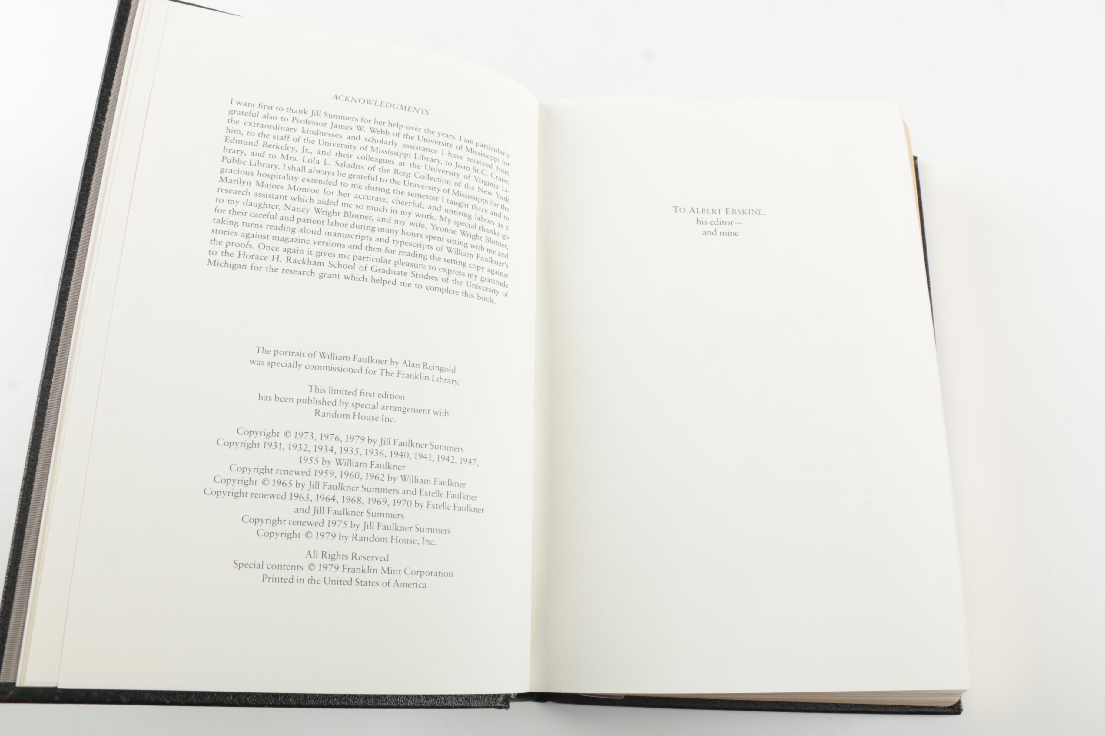 Franklin Library Limited First Editions featuring Faulkner and Solzhenitsyn