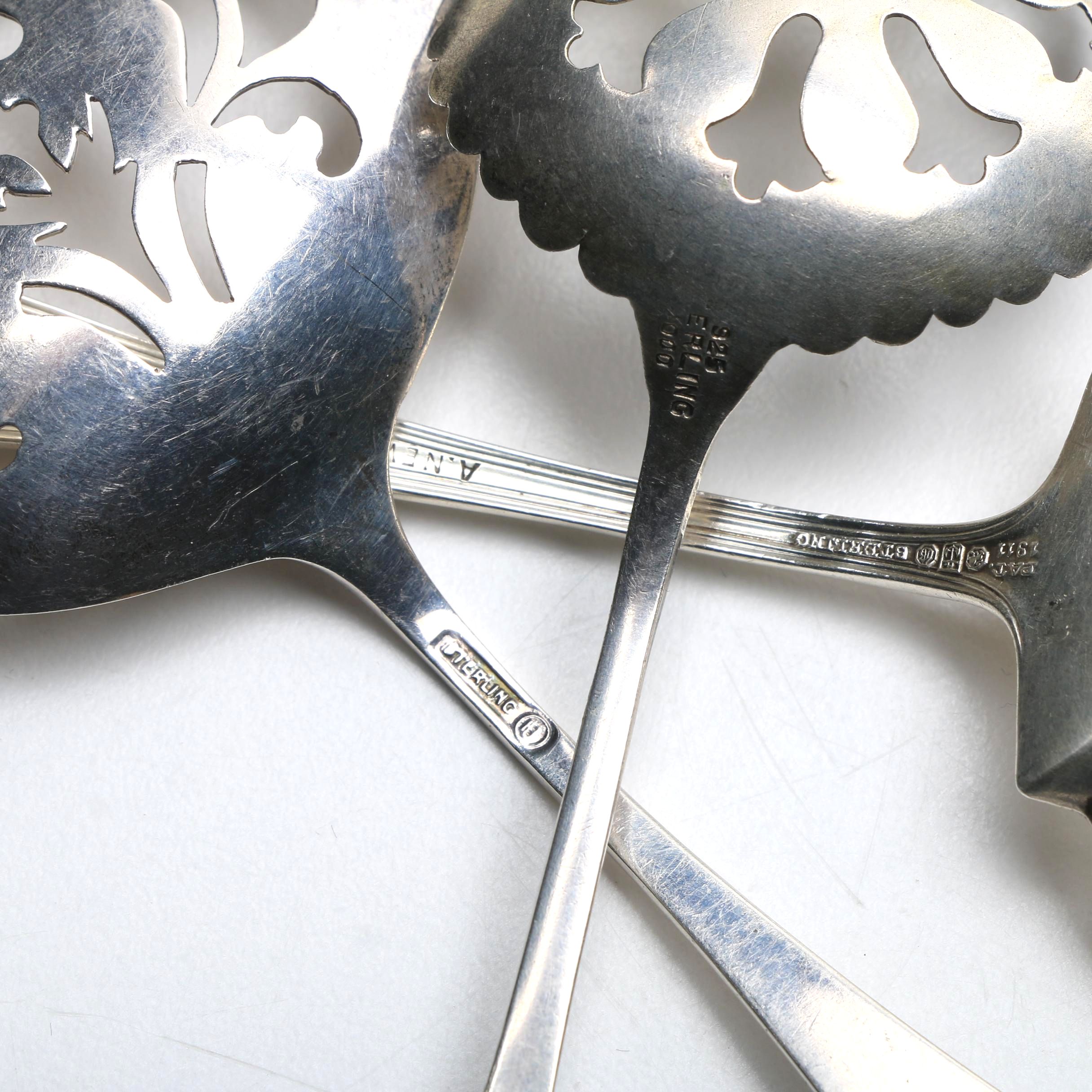 Five Sterling Silver Serving Utensils Featuring Gorham