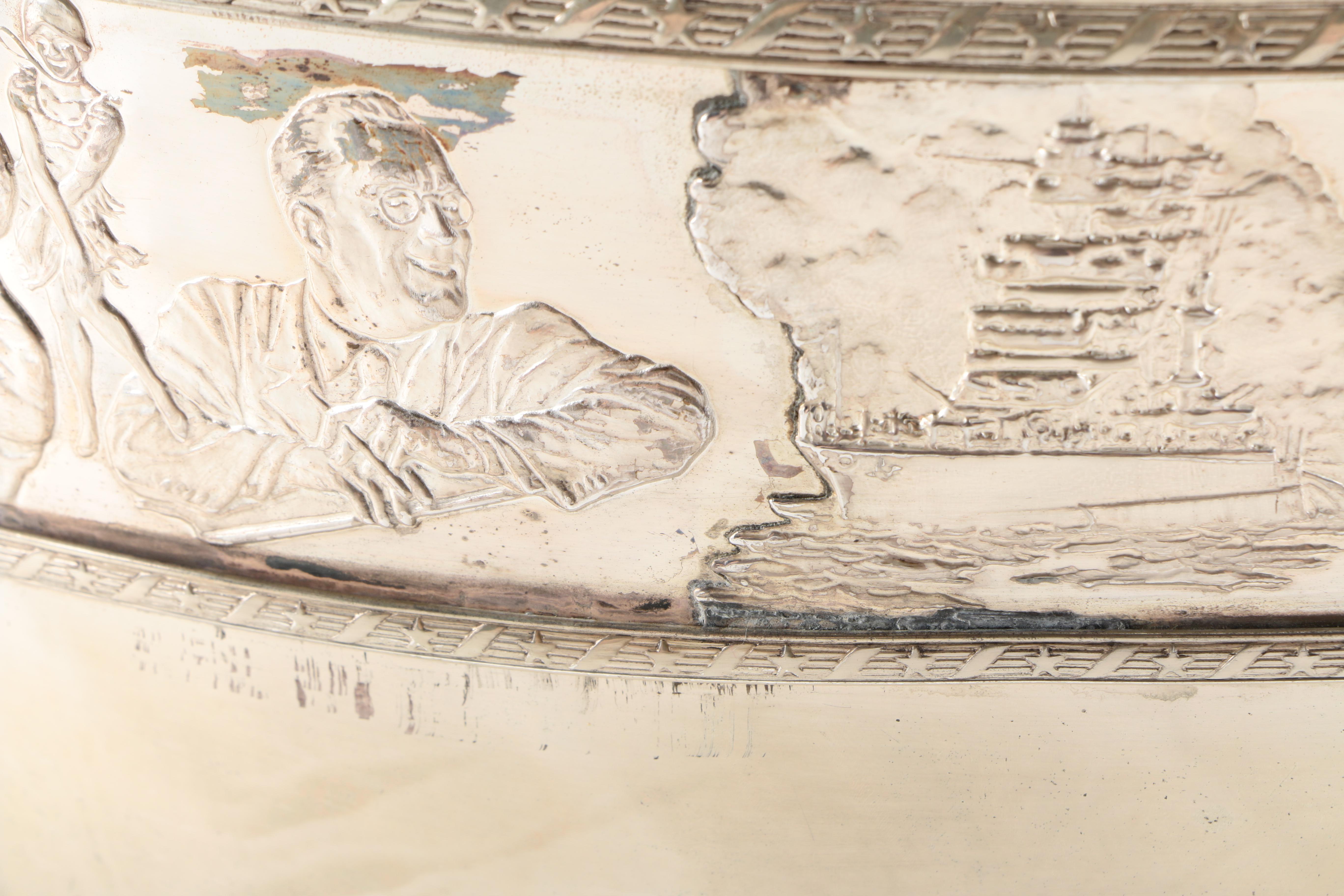 The Franklin Mint Sterling Silver "Bicentennial Bowl" with 24K Gold Lining