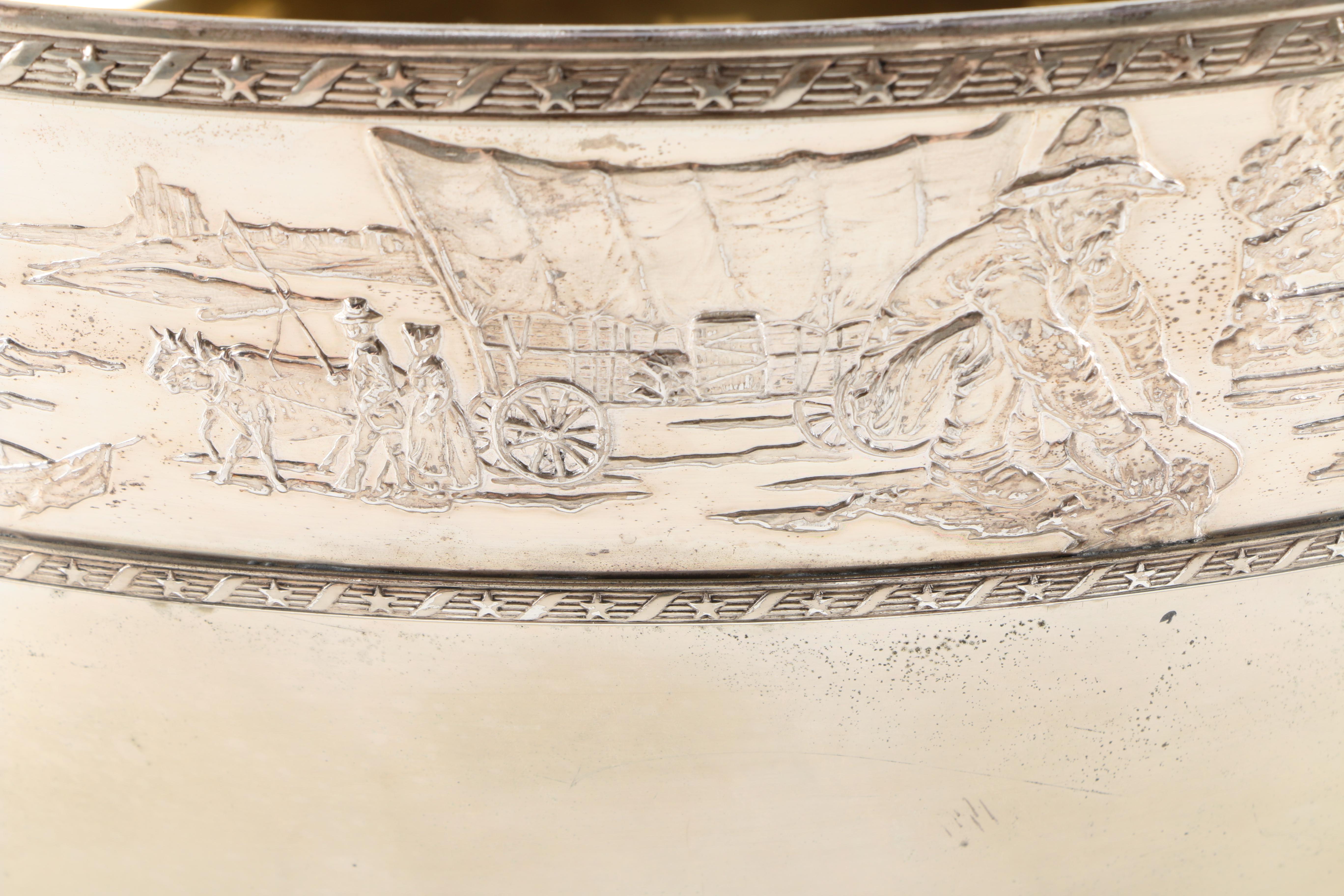 The Franklin Mint Sterling Silver "Bicentennial Bowl" with 24K Gold Lining