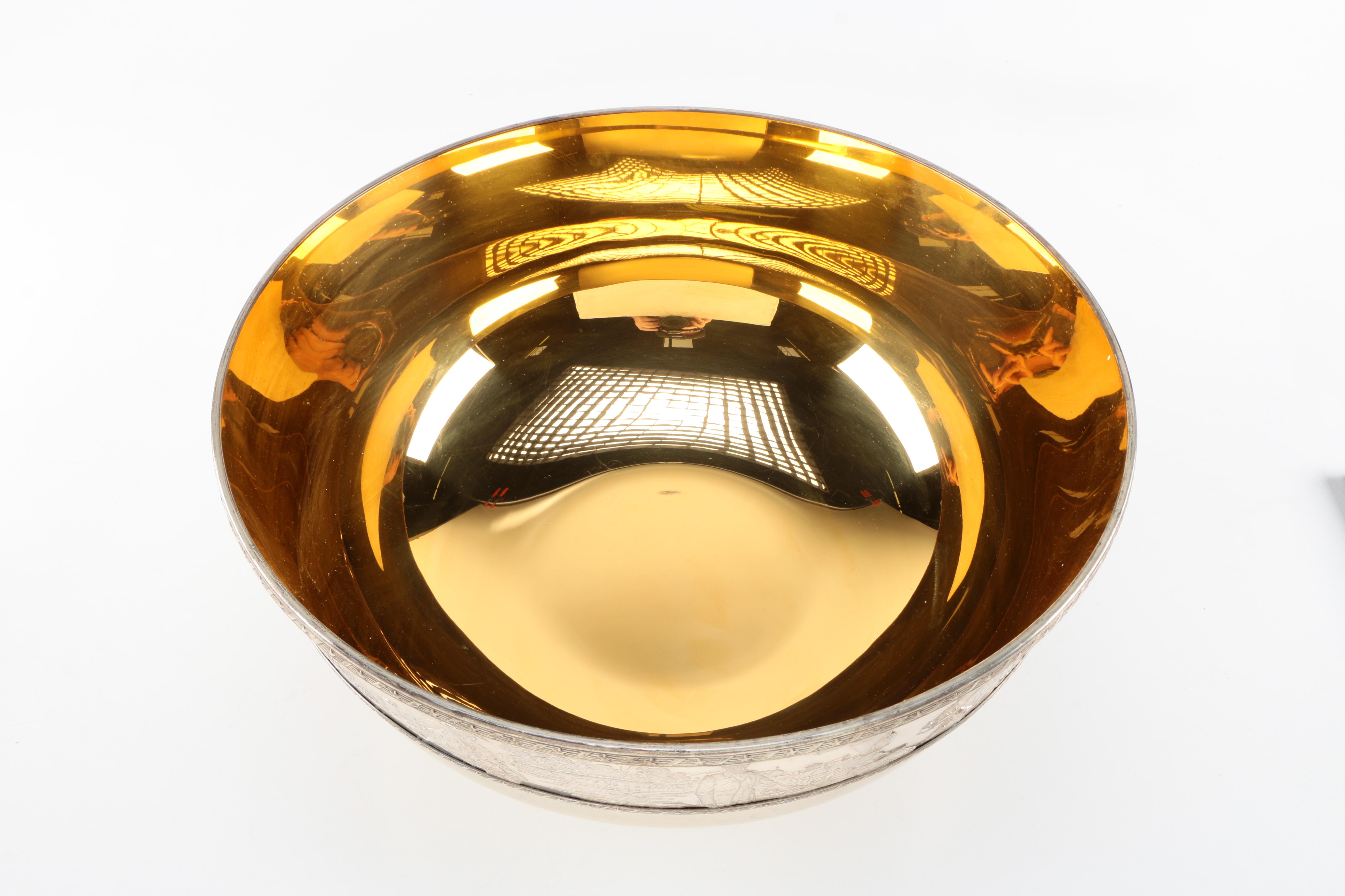 The Franklin Mint Sterling Silver "Bicentennial Bowl" with 24K Gold Lining