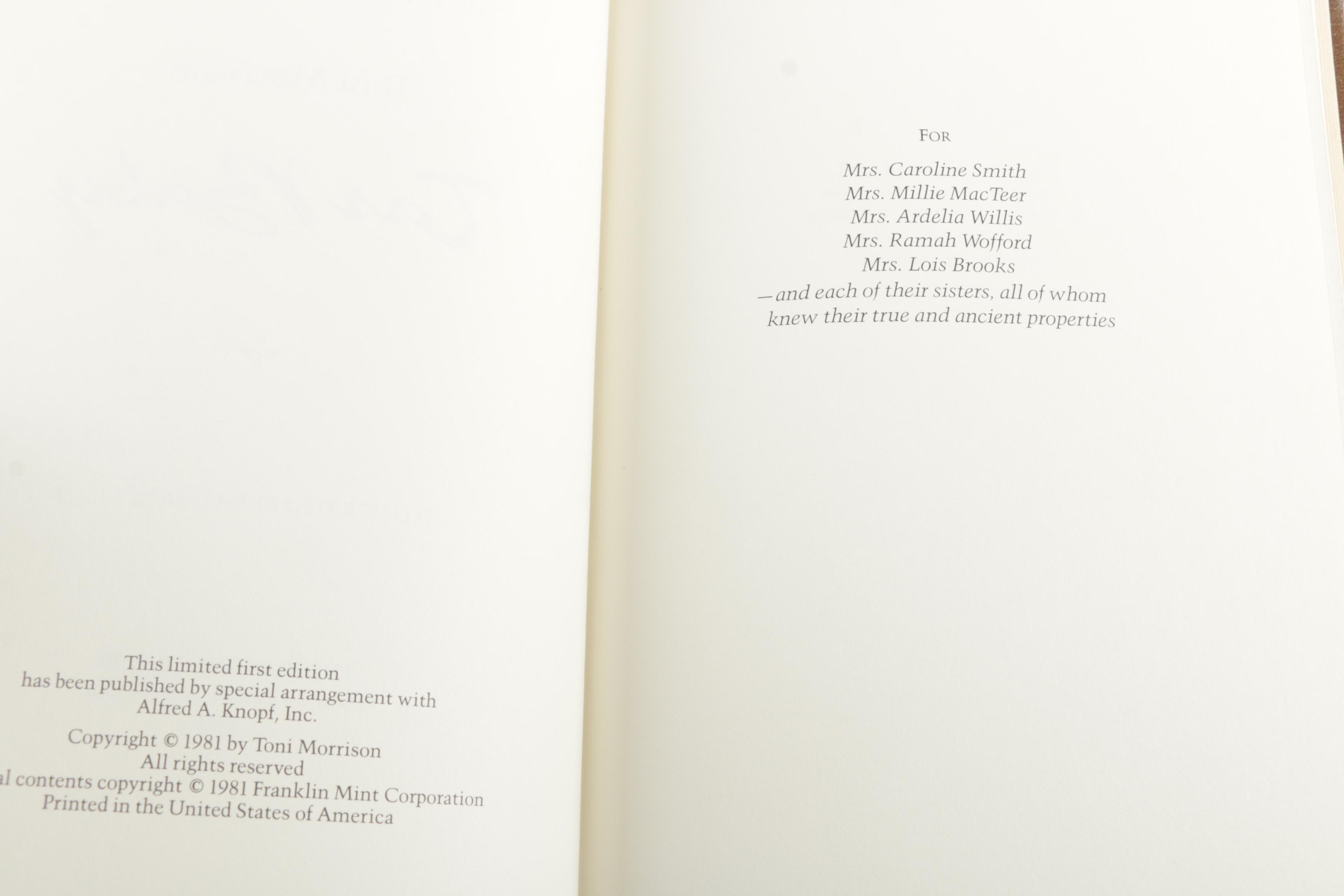 Franklin Library First Editions Including Toni Morrison