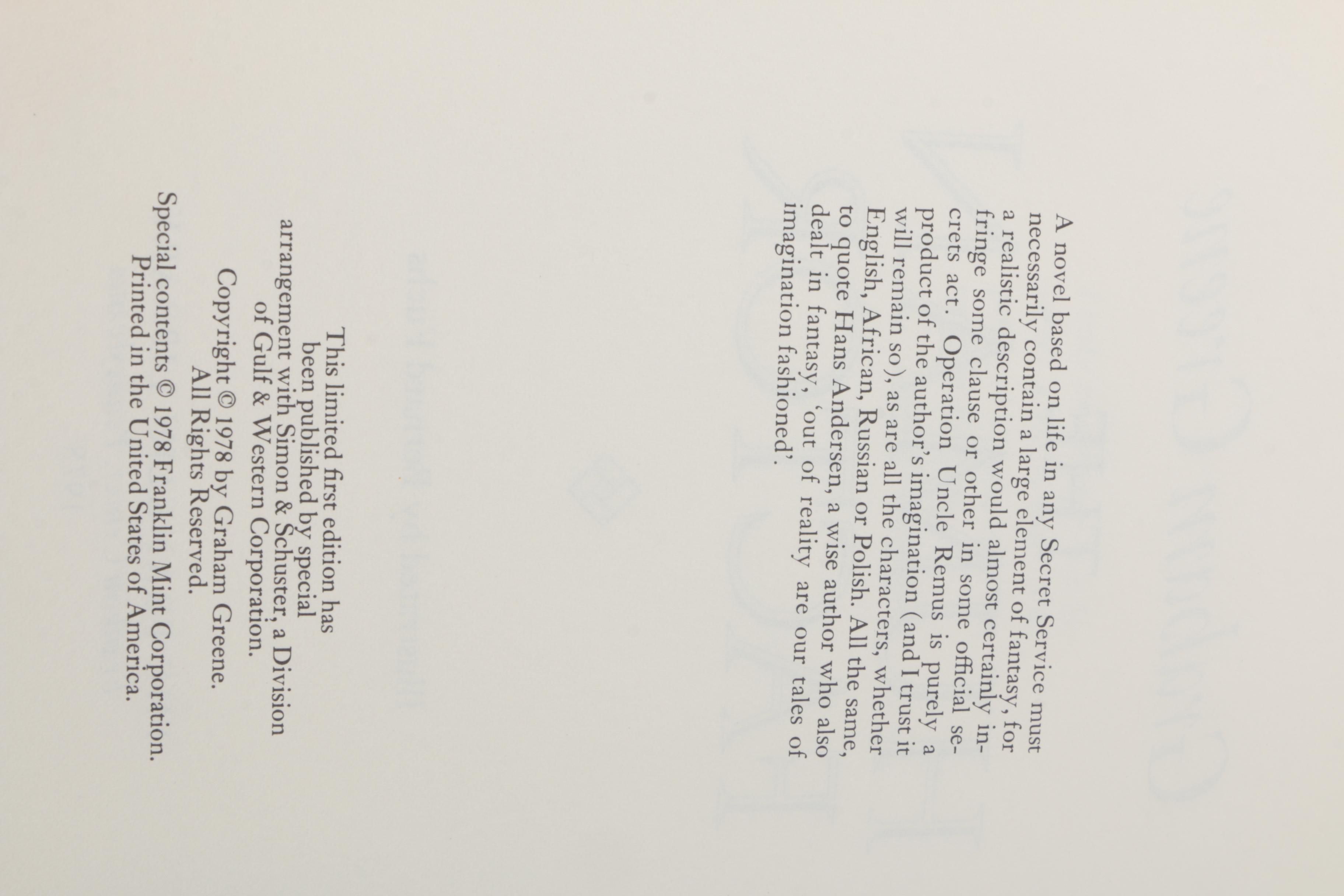 Franklin Library First Editions Including Kurt Vonnegut and Graham Greene