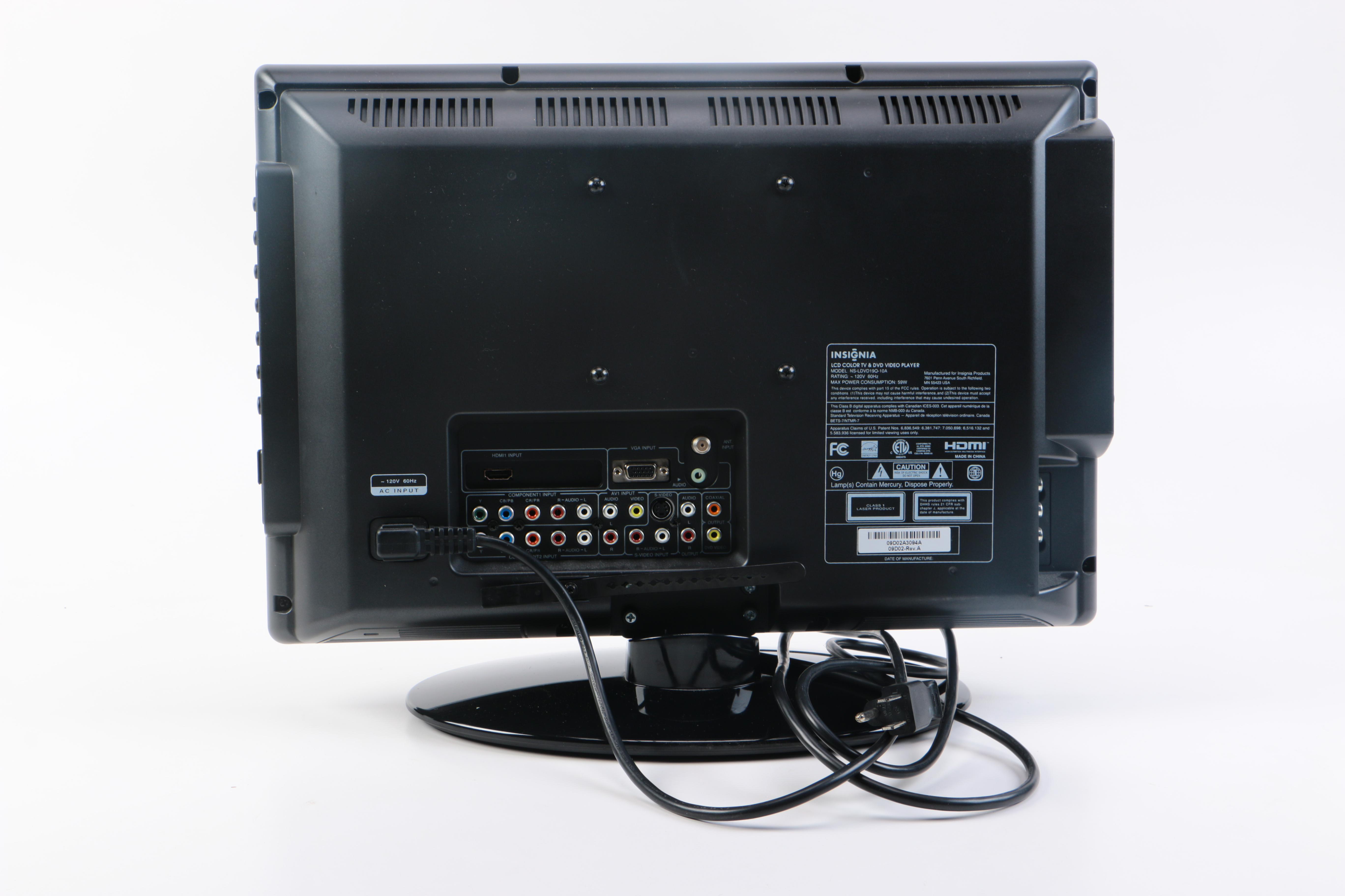 Insignia LCD Color Television with Built-In DVD Player