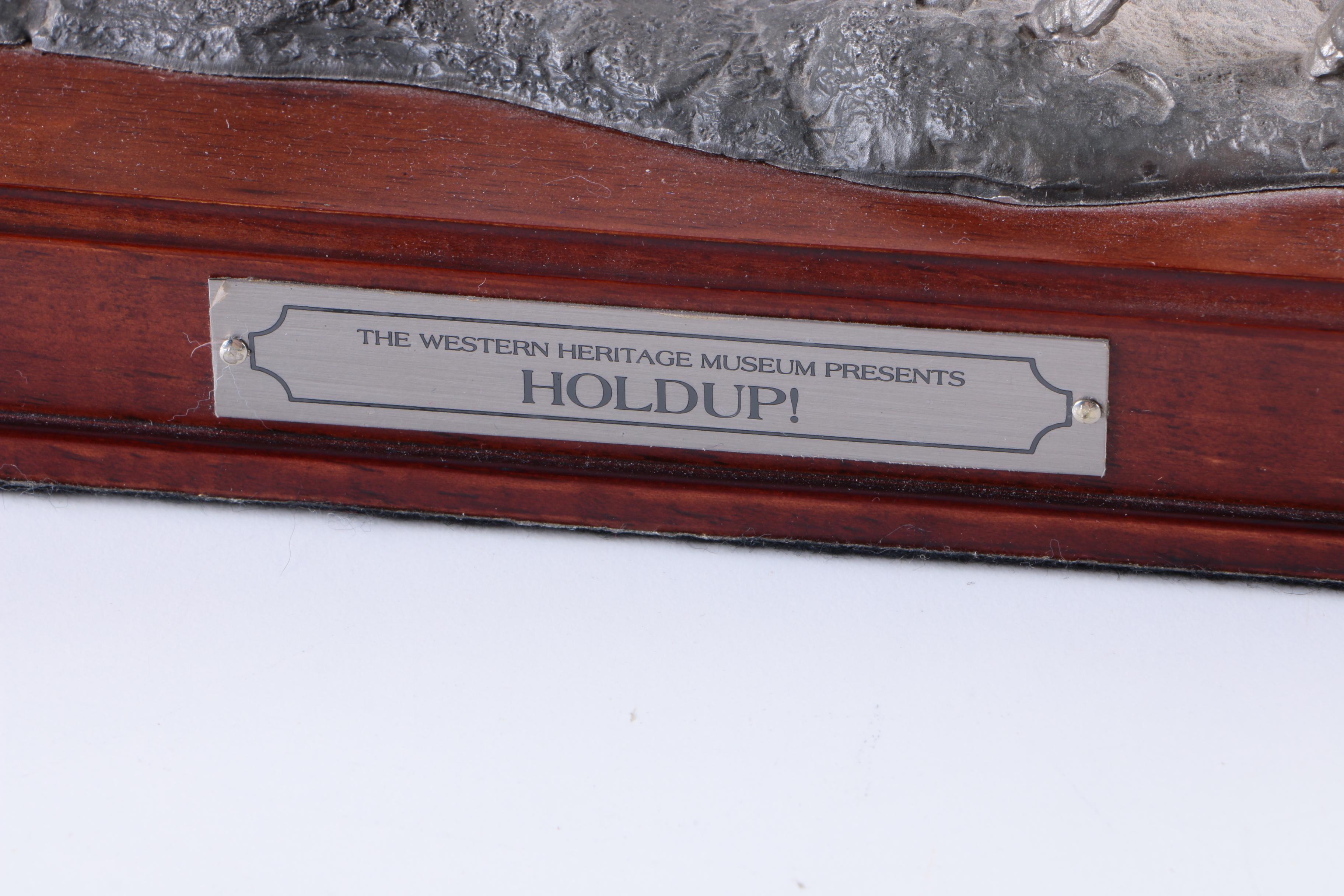 Western Heritage Museum Pewter Sculpture "Holdup!"