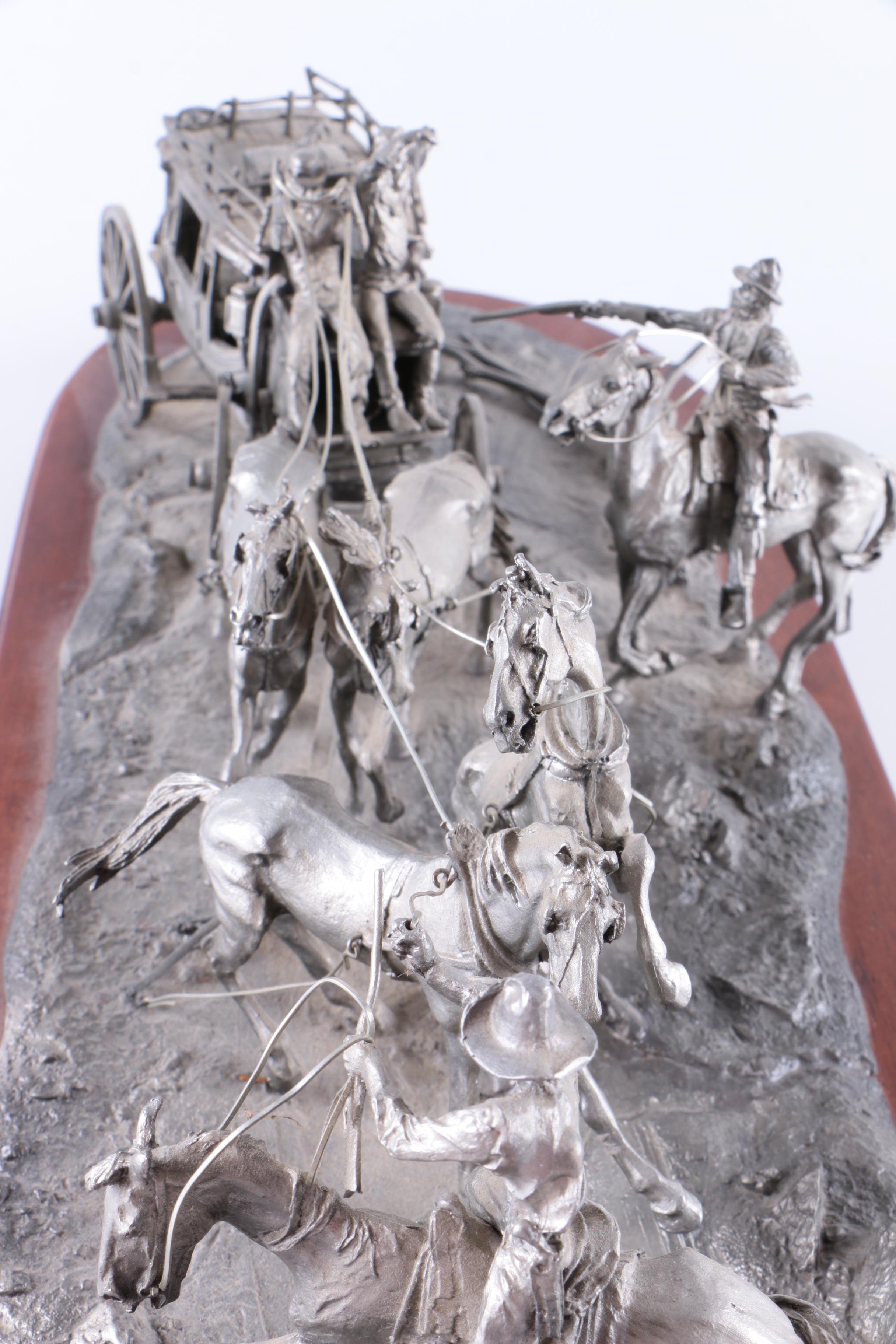 Western Heritage Museum Pewter Sculpture "Holdup!"