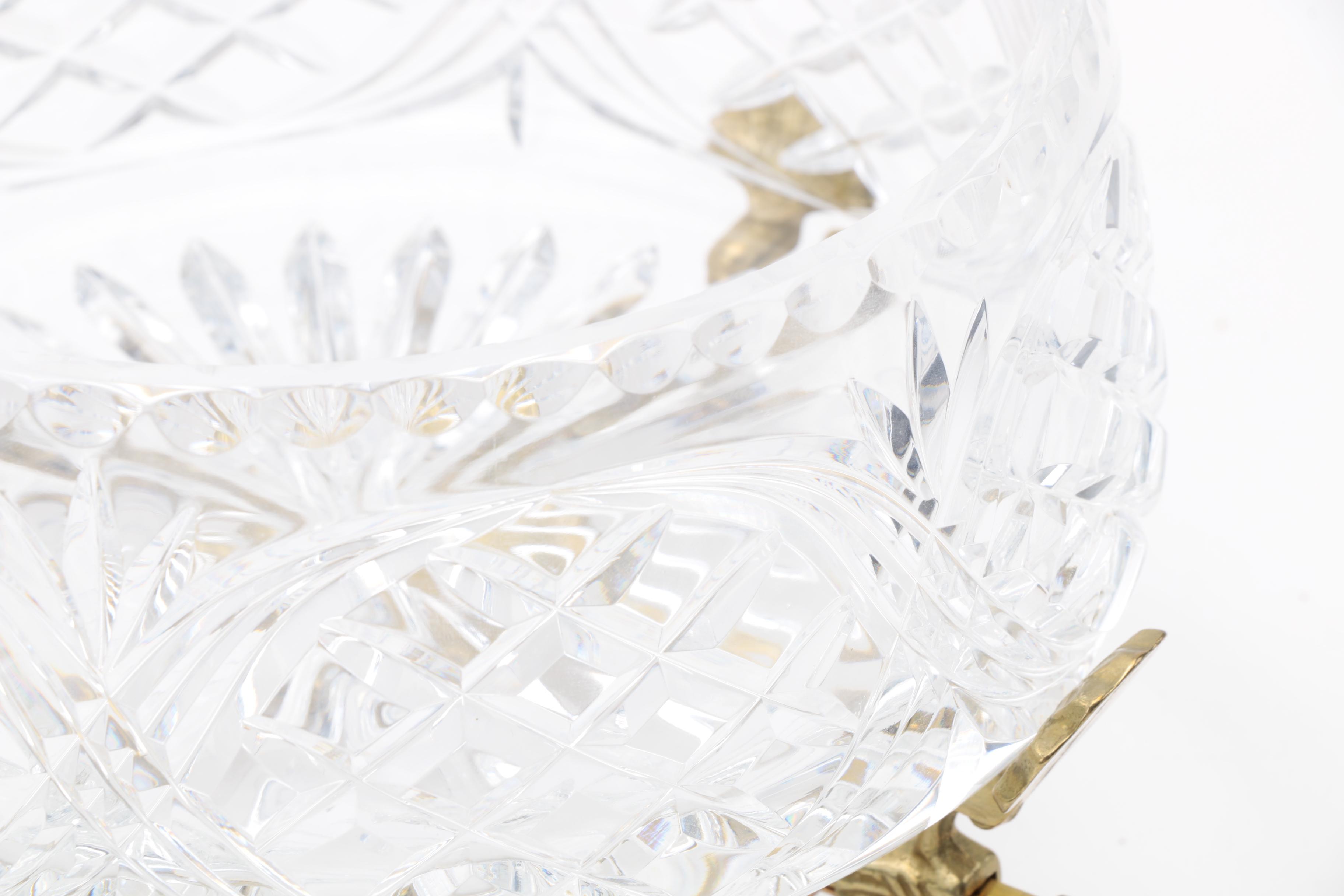 Edinburgh Crystal bowl with Brass Stand