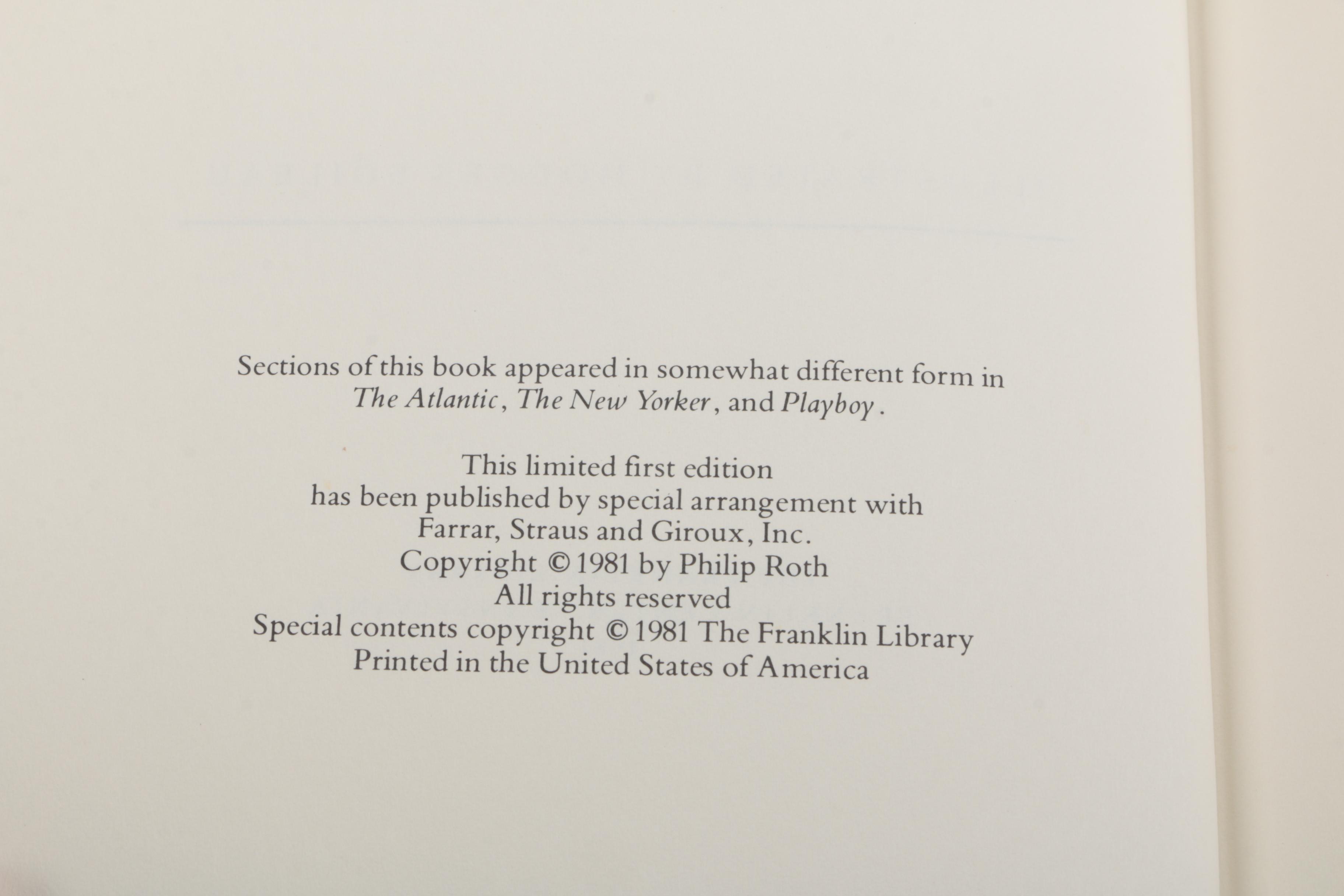 Franklin Library First Editions Including Philip Roth