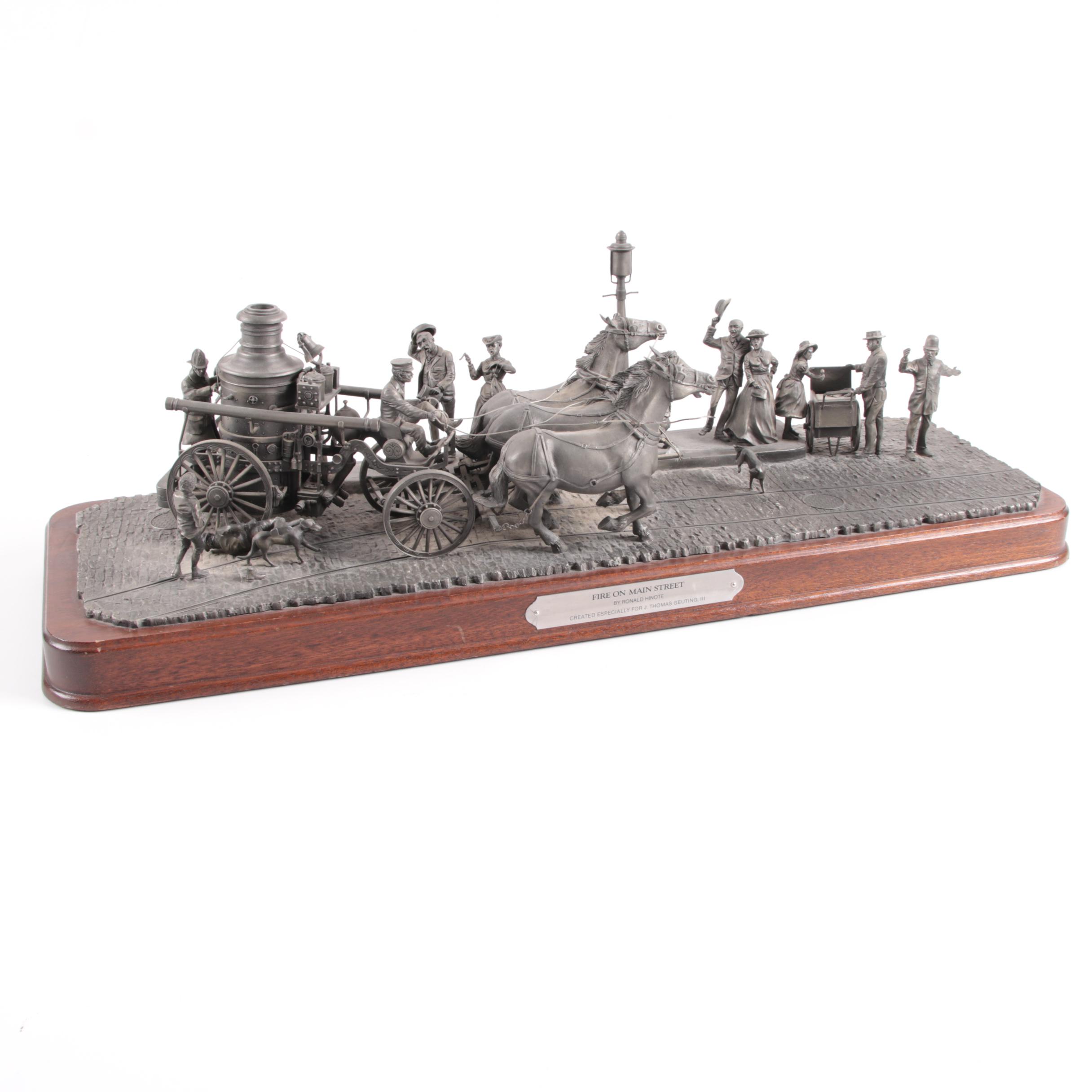 Ronald Hinote Metal Sculpture "Fire on Main Street"