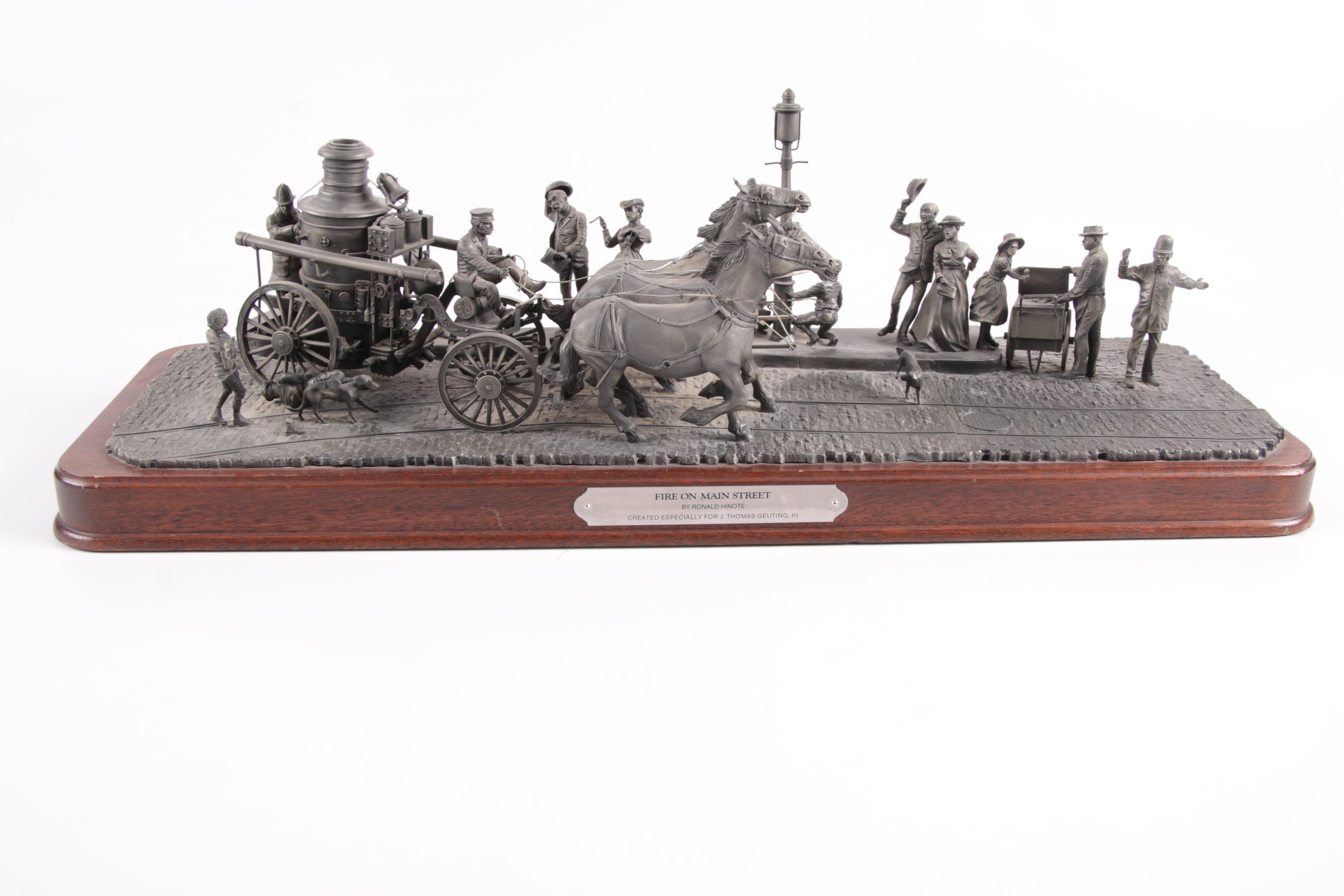 Ronald Hinote Metal Sculpture "Fire on Main Street"