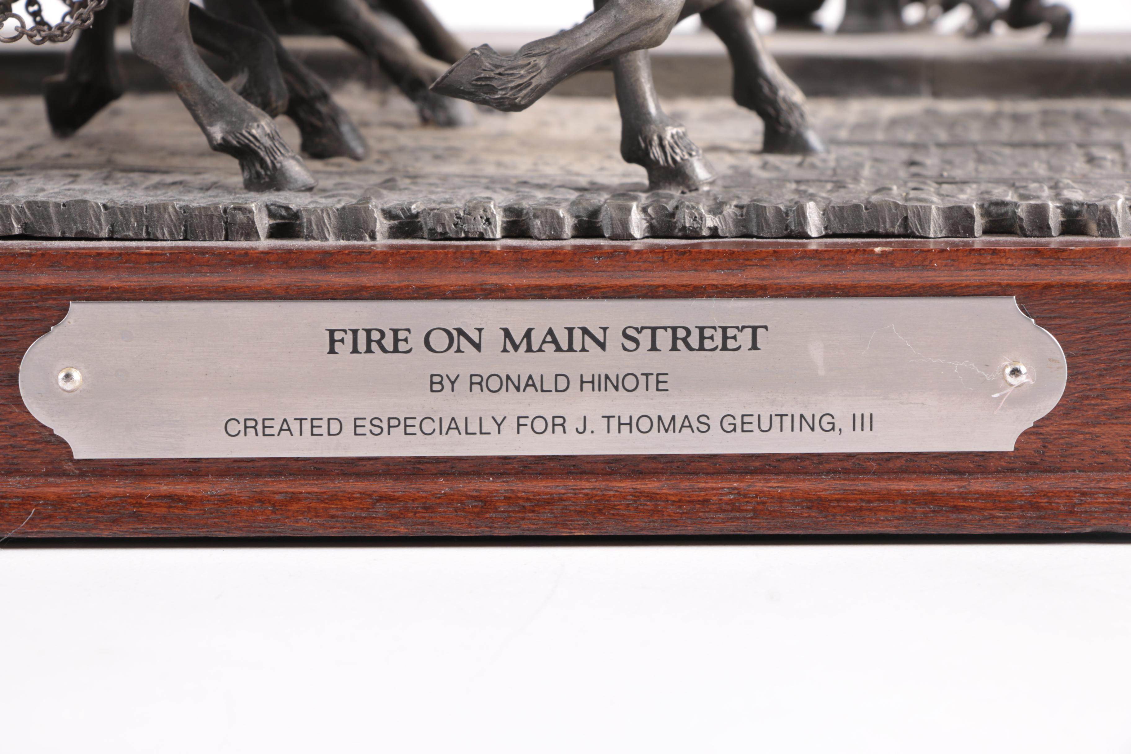 Ronald Hinote Metal Sculpture "Fire on Main Street"