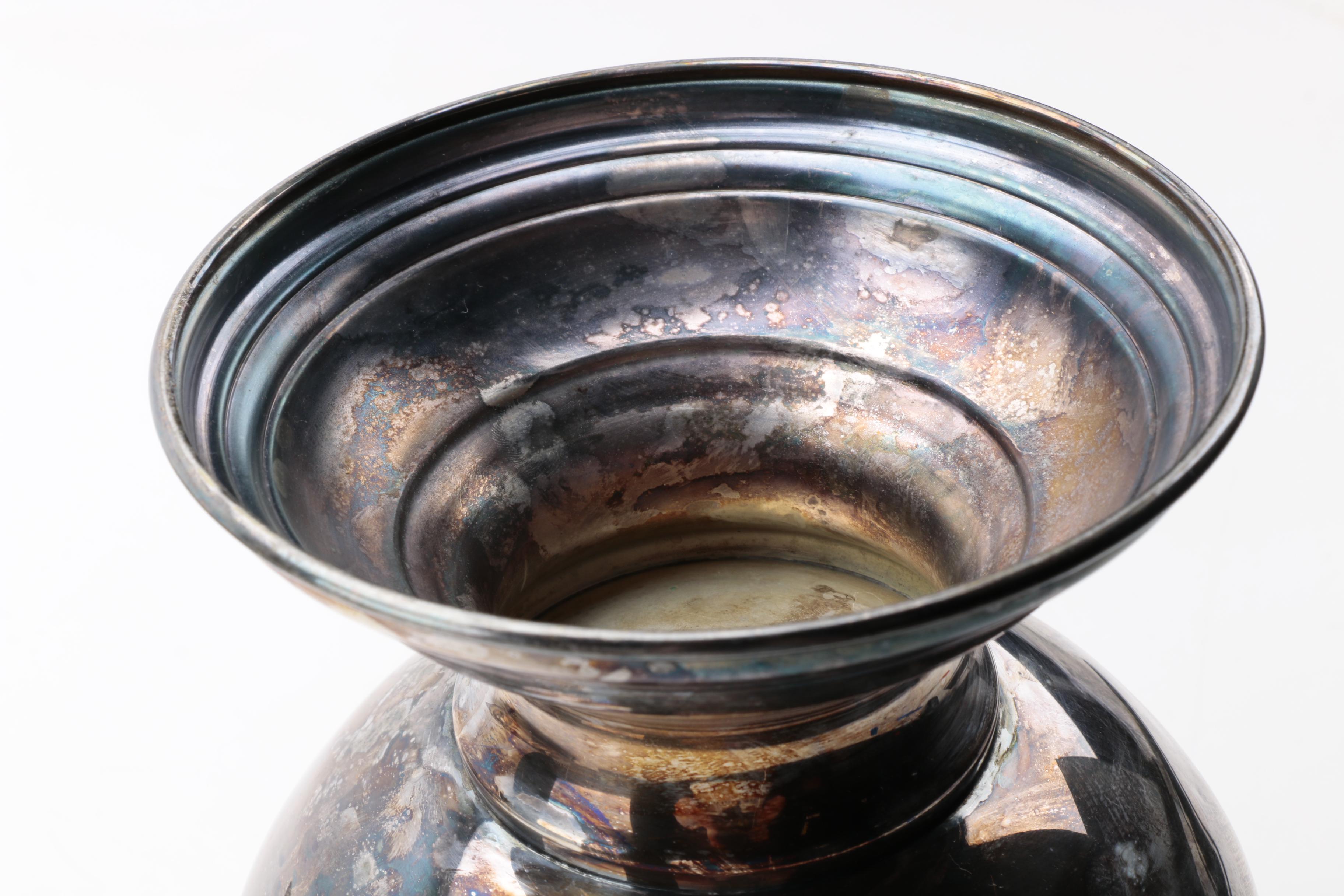 Silver Plate Divided Serving Tray and Wine Chiller