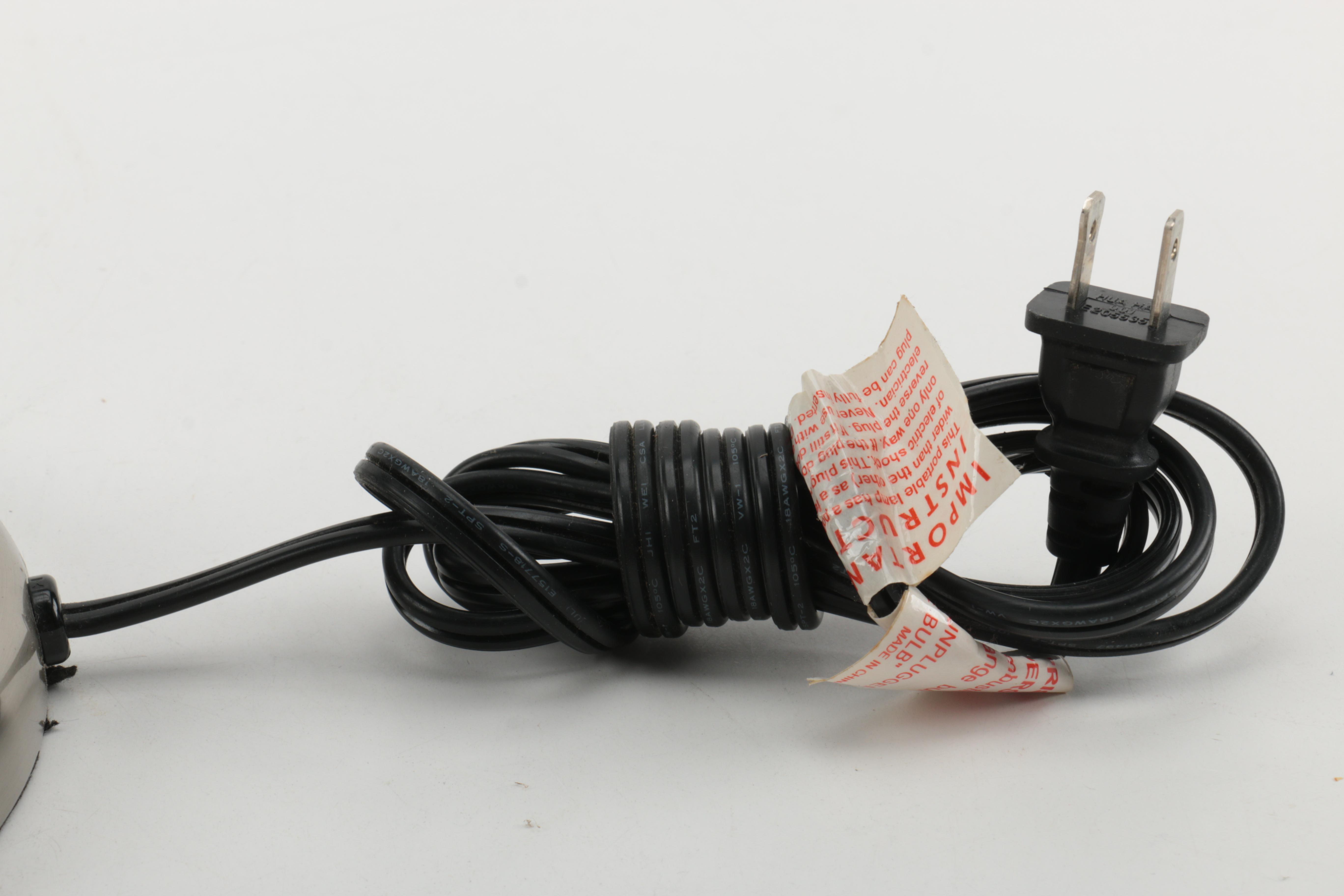 Adjustable Silver Tone Desk Lamp