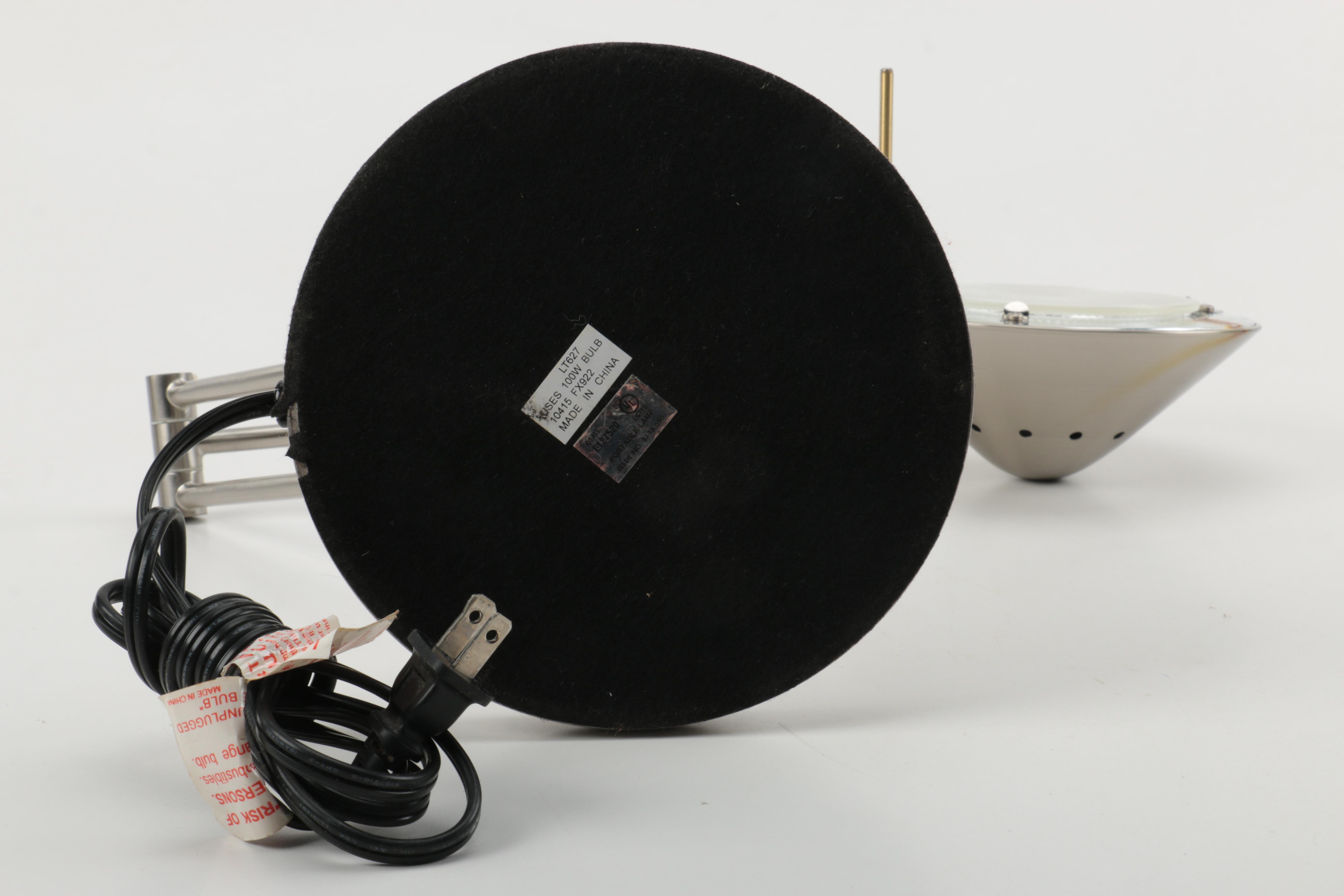 Adjustable Silver Tone Desk Lamp