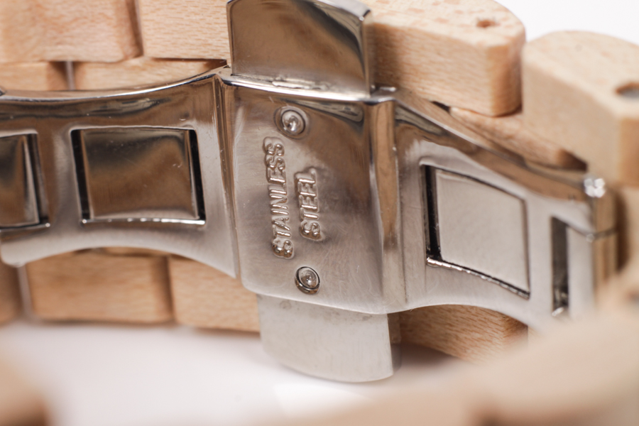 Stainless Steel Maple Watch With Skeleton Back