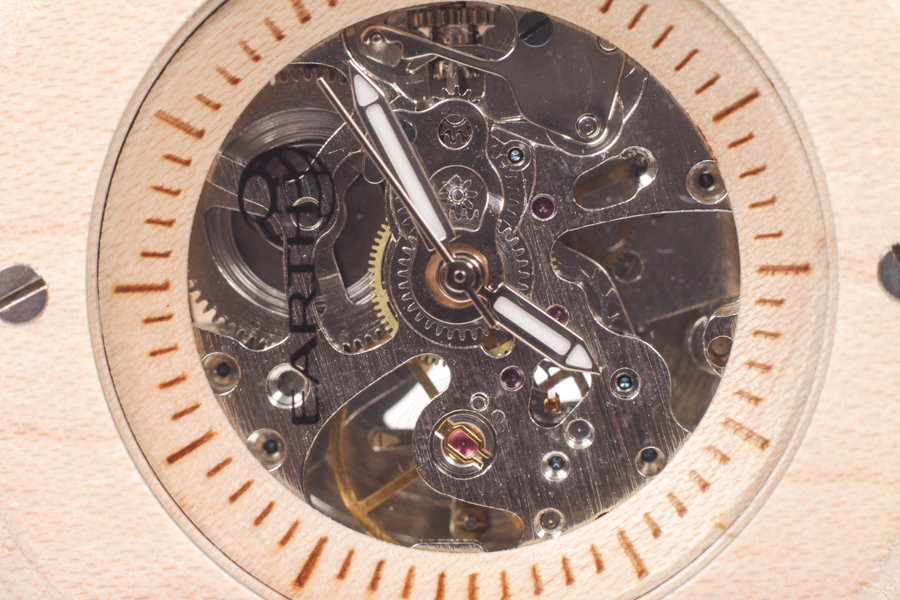 Stainless Steel Maple Watch With Skeleton Back