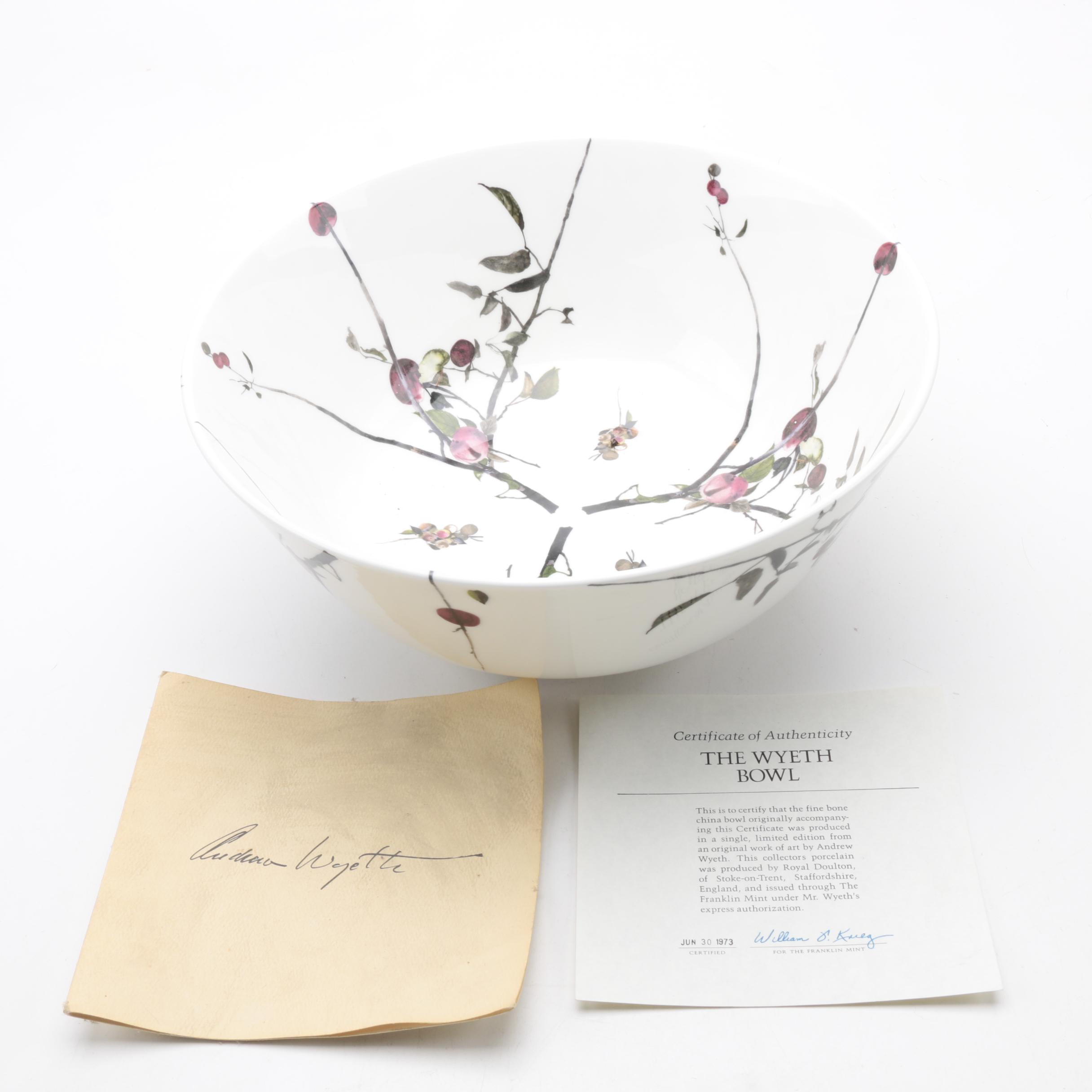 Franklin Mint Andrew Wyeth Porcelain Bowl