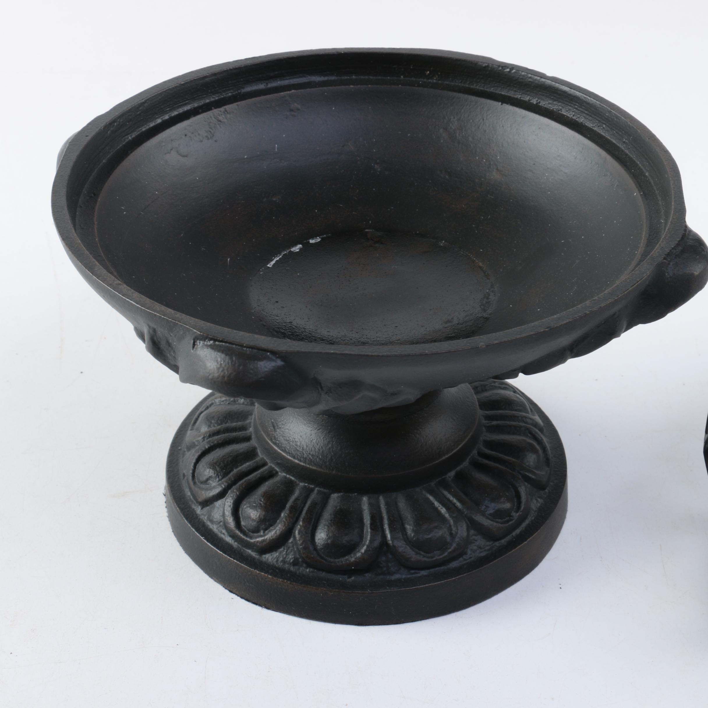 Glass Pineapple Hurricanes with Iron Candle Holders