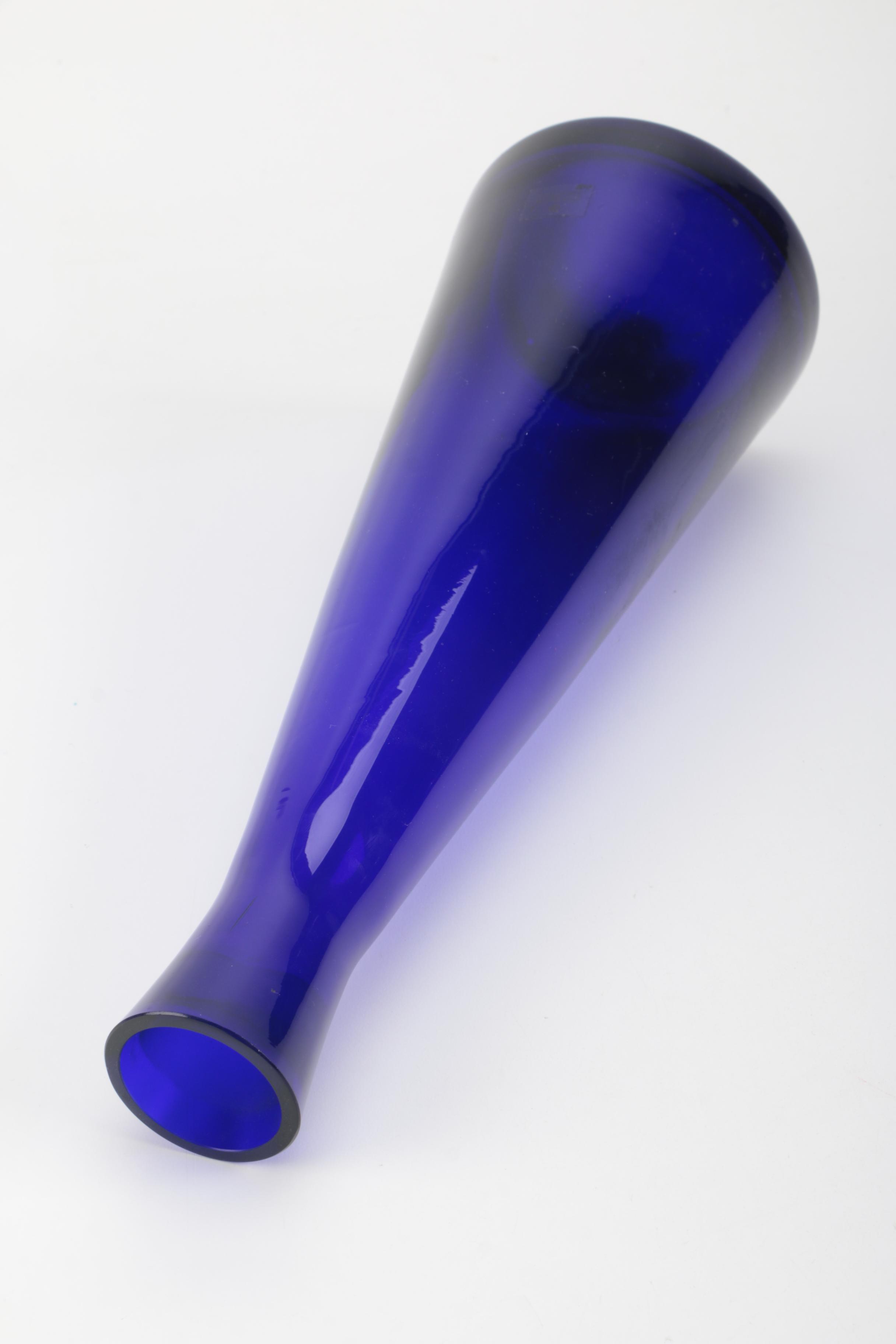 Cobalt Blue Glass Vase