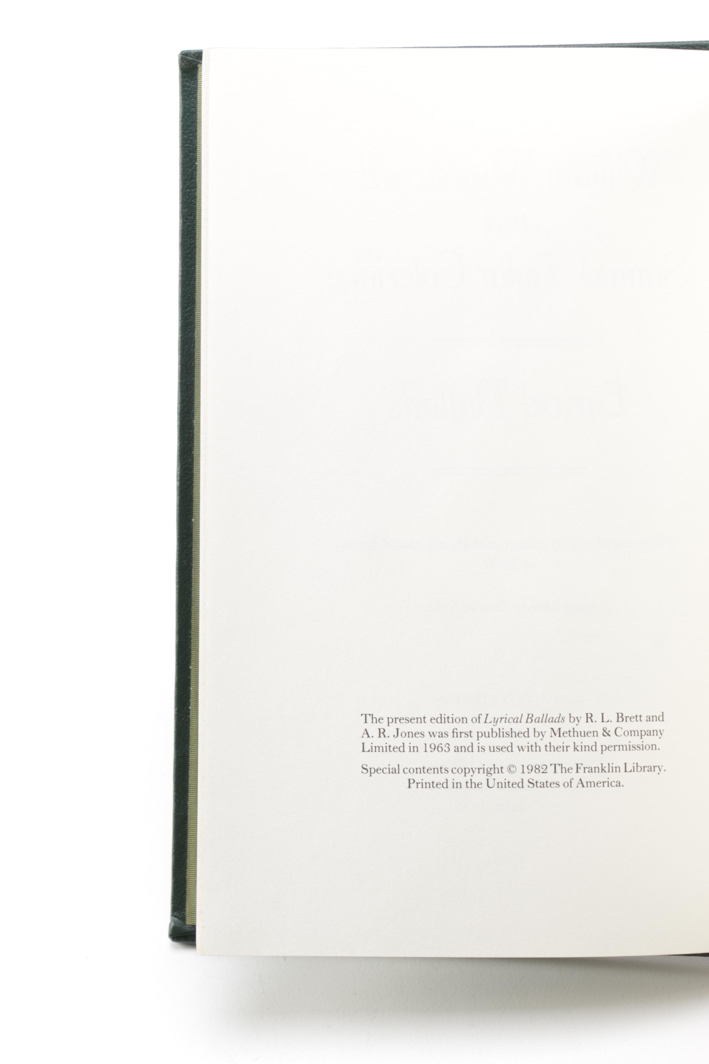 Franklin Library "100 Greatest Books of All Time" Poetry Including Yeats