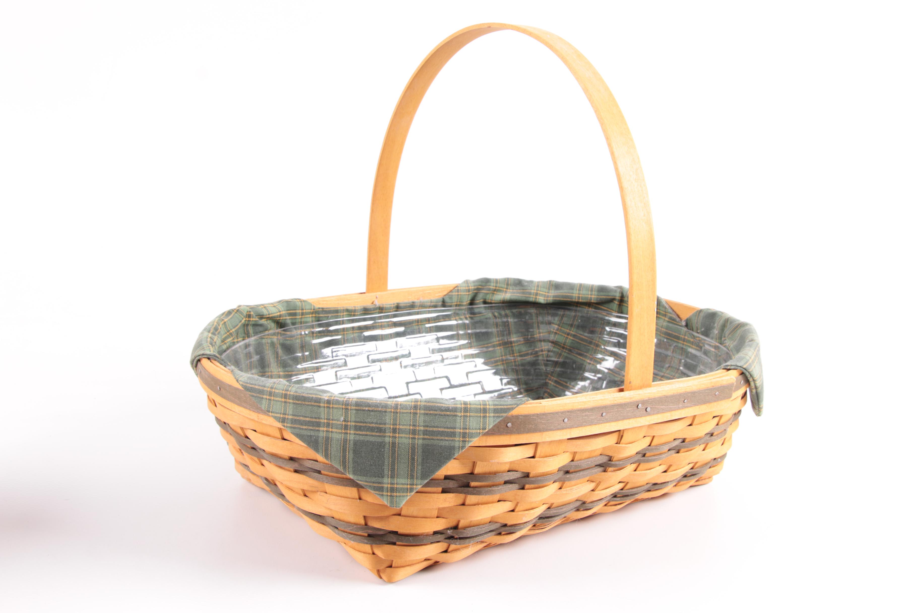 Longaberger Baskets with Liners and Accessories