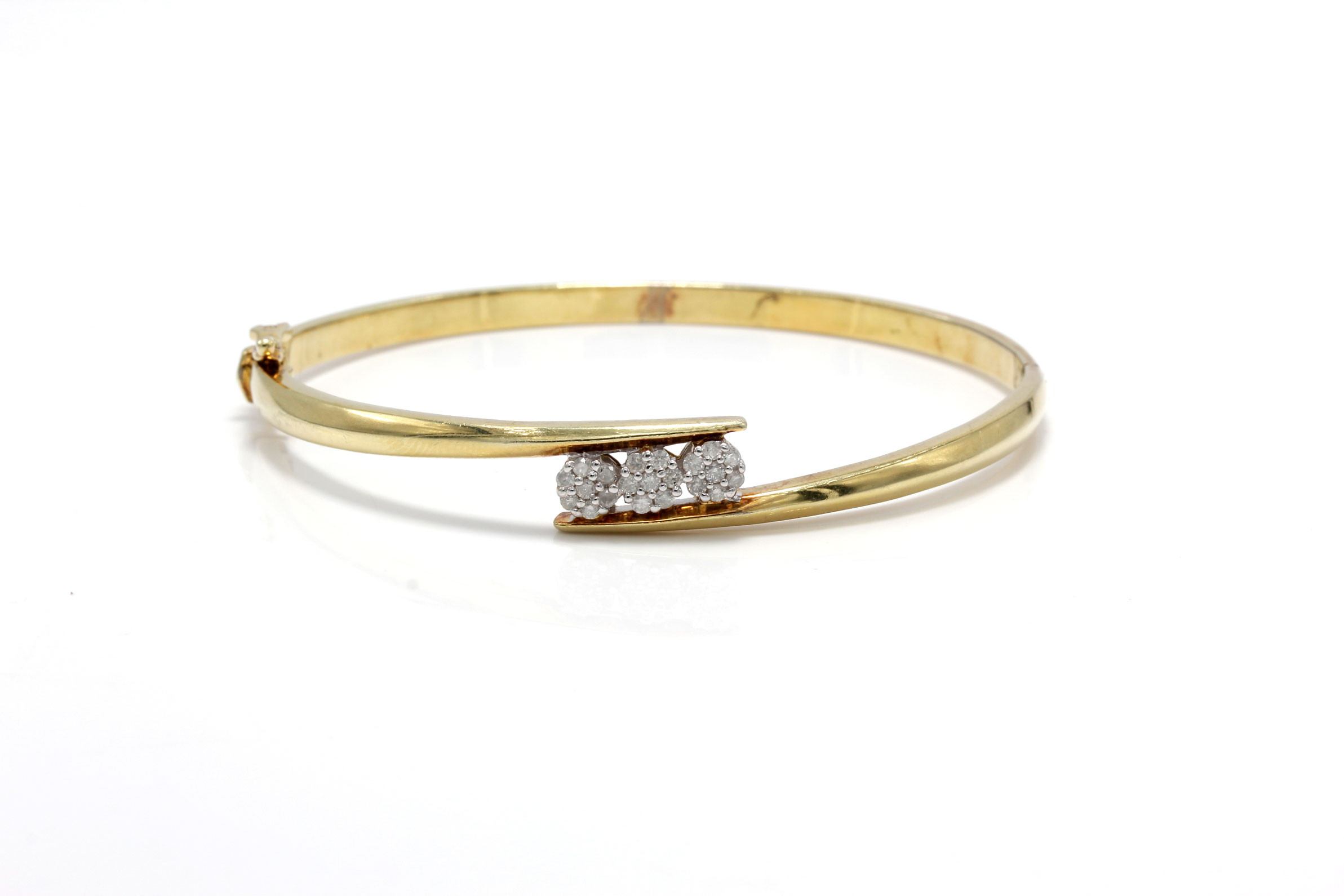 Gold Plated Sterling Silver Diamond Bracelet