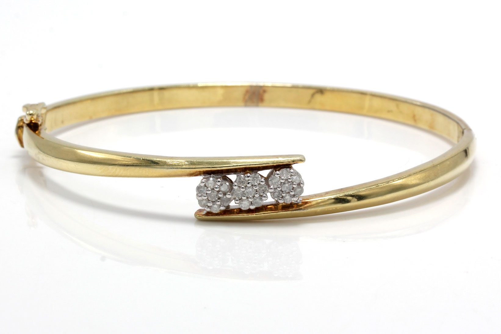 Gold Plated Sterling Silver Diamond Bracelet