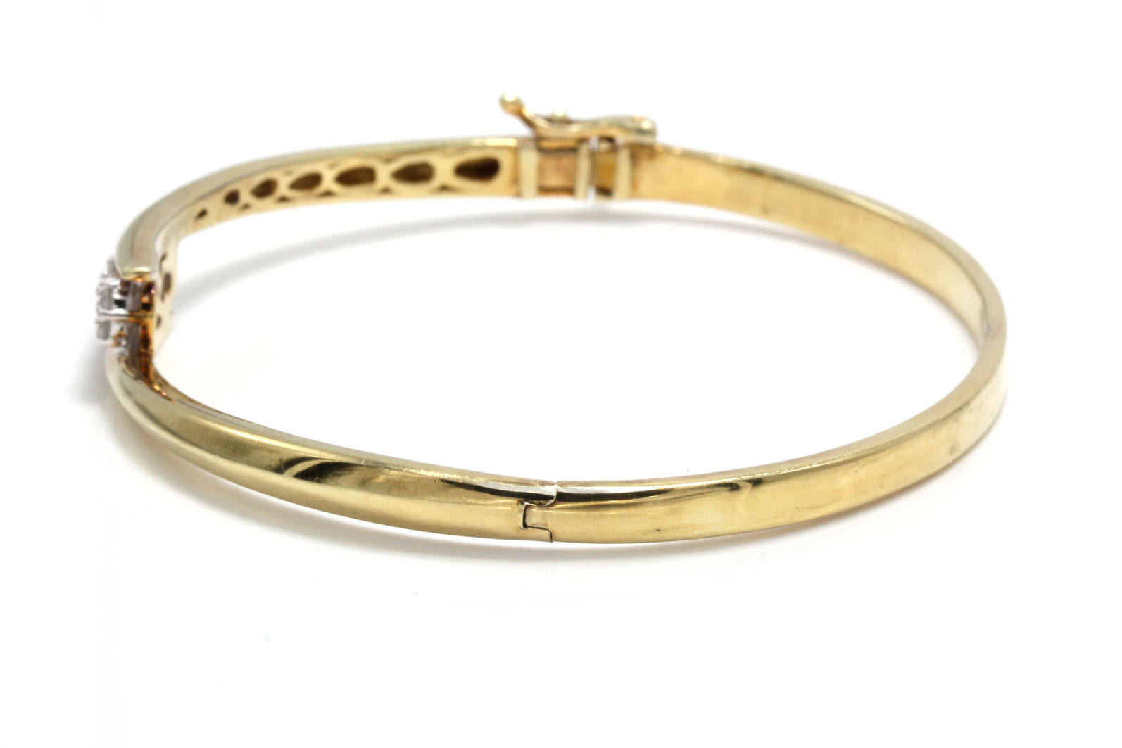 Gold Plated Sterling Silver Diamond Bracelet