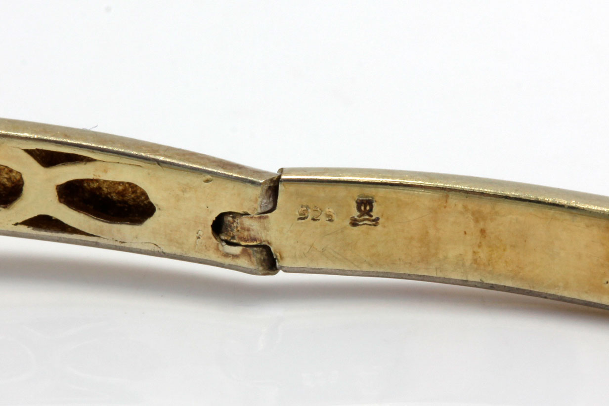 Gold Plated Sterling Silver Diamond Bracelet