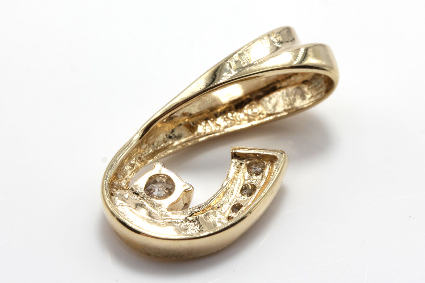 14K Yellow Gold Diamond Pendant