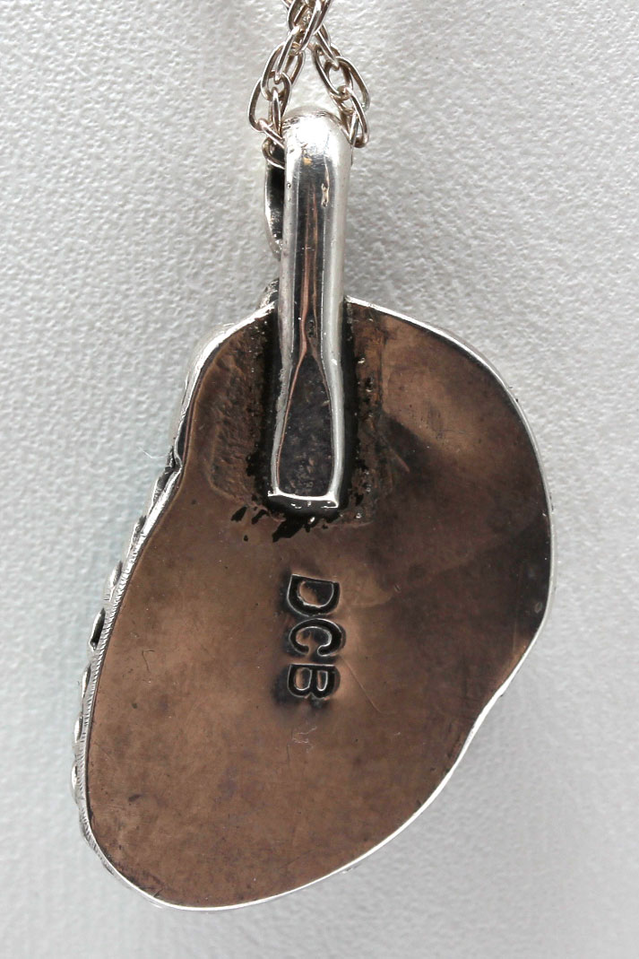 Sterling Silver Turquoise Pendant Necklace and Howlite Ring