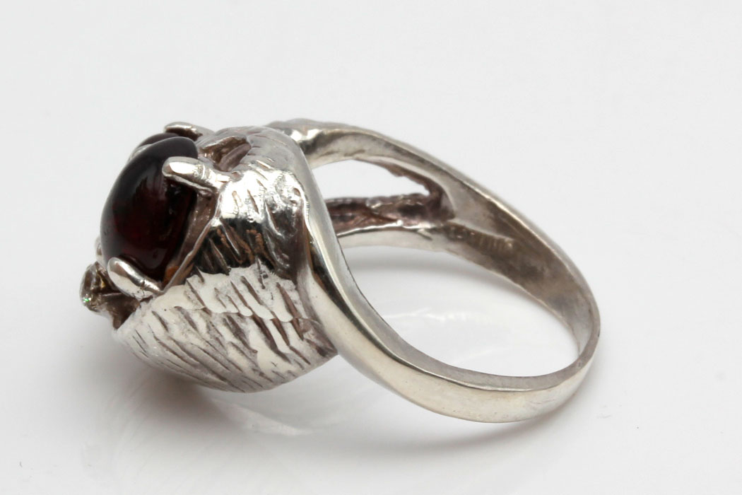 Sterling Silver Garnet Ring and Necklace