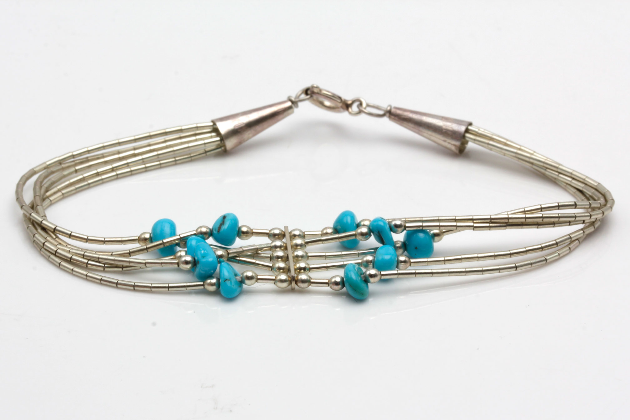 Sterling Liquid Silver Turquoise Bracelet and Larson Lee Ring