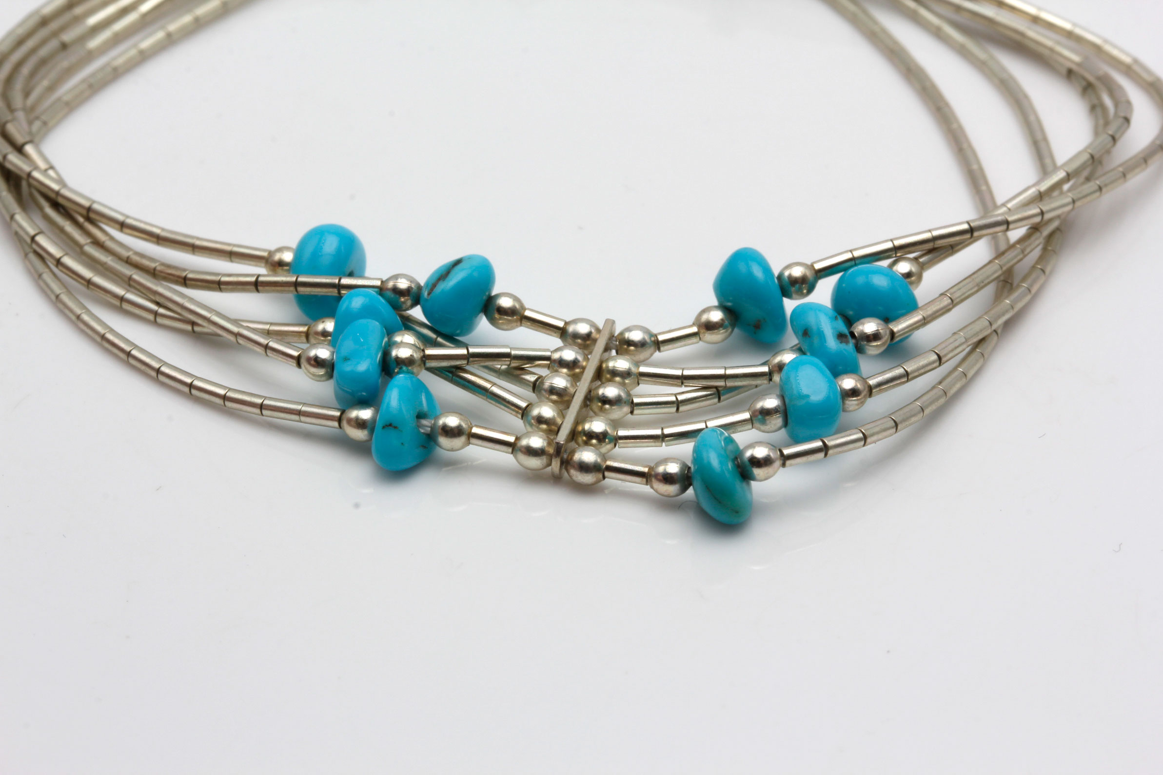 Sterling Liquid Silver Turquoise Bracelet and Larson Lee Ring